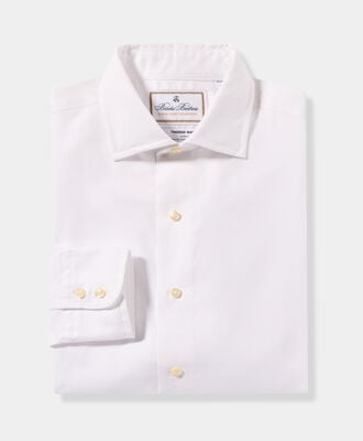 Brooks Brothers Thomas Mason Regular Fit Shirt with English Spread Collar White 1000104862US100223403