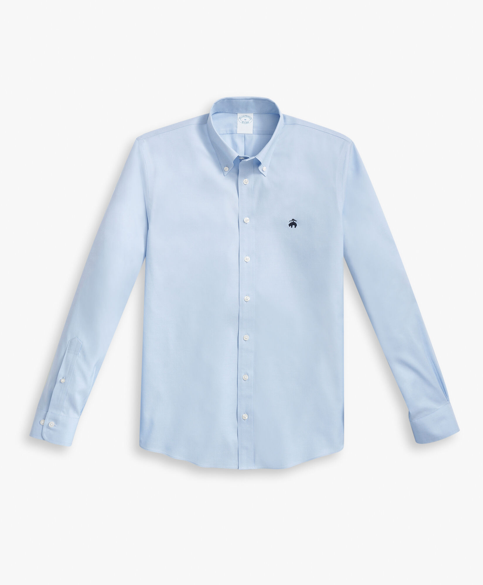 Brooks Brothers Chemise Slim Fit Non-Iron en Coton Stretch avec Col Button-Down Bleu 1000095303US100199976