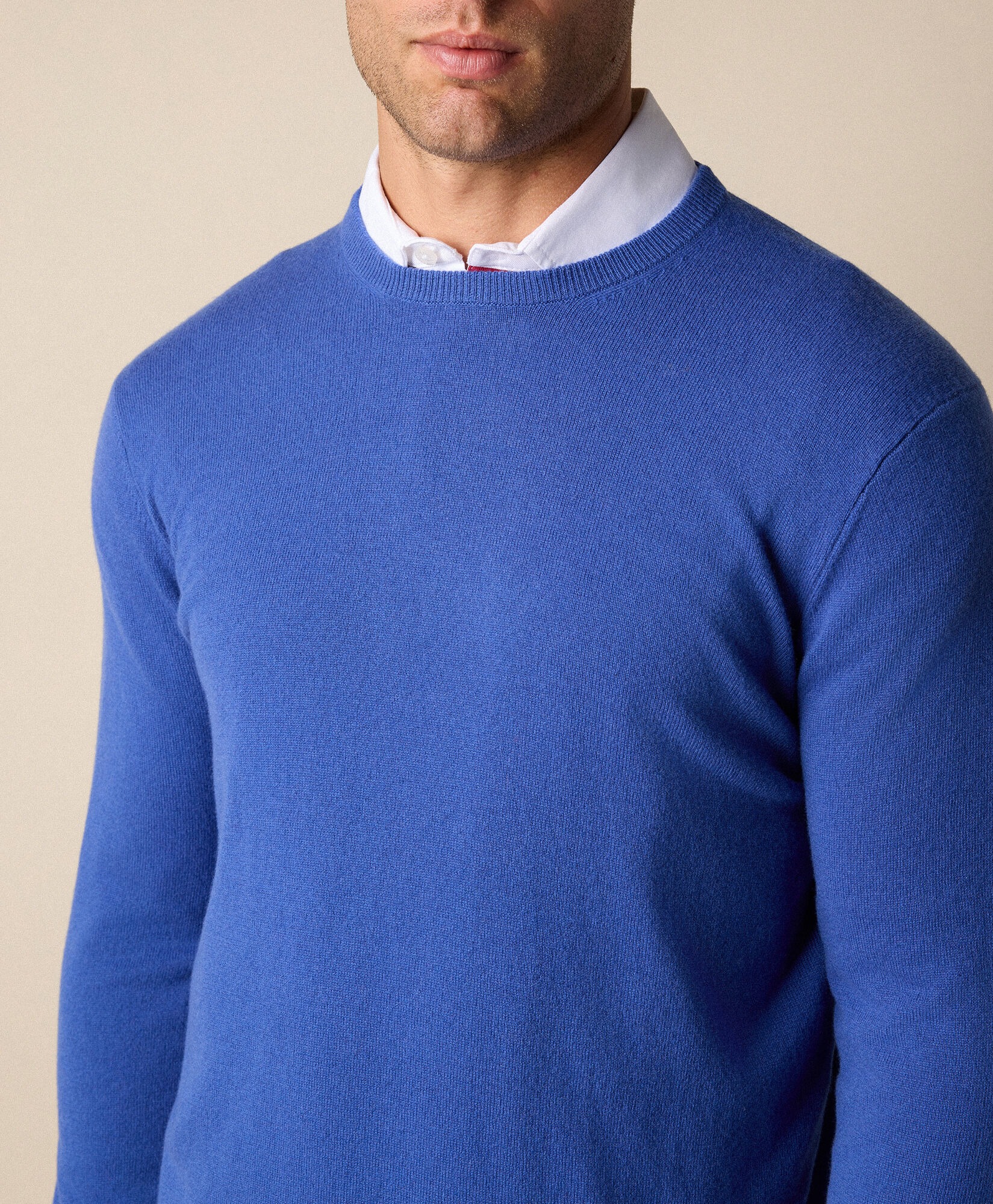 Brooks Brothers Pull Col Rond en Cachemire Indigo KNCRN050WSPWS001INDGP001