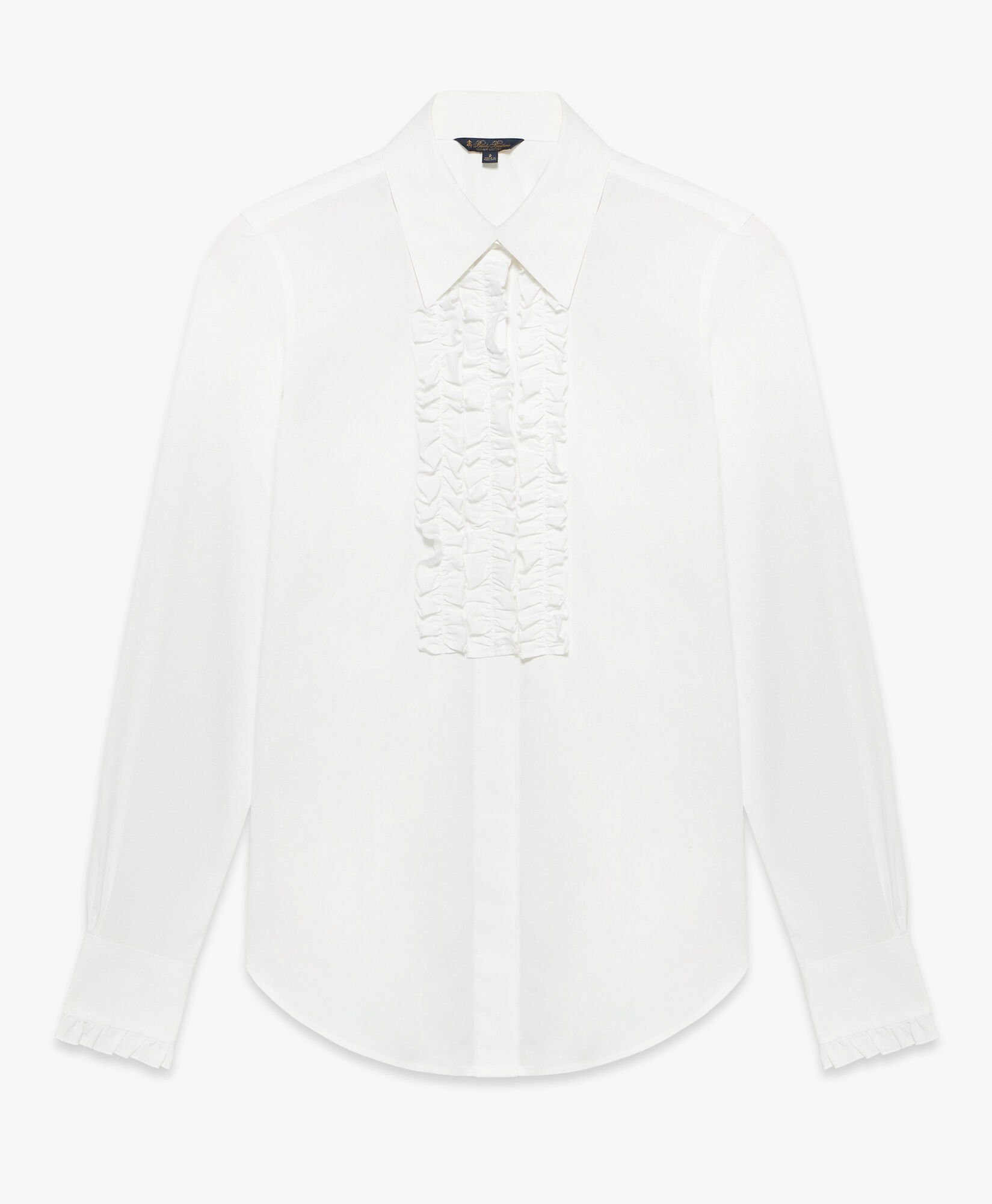 Camicia da smoking bianca non iron in cotone elasticizzato in Bianco da Donna Brooks Brothers EU