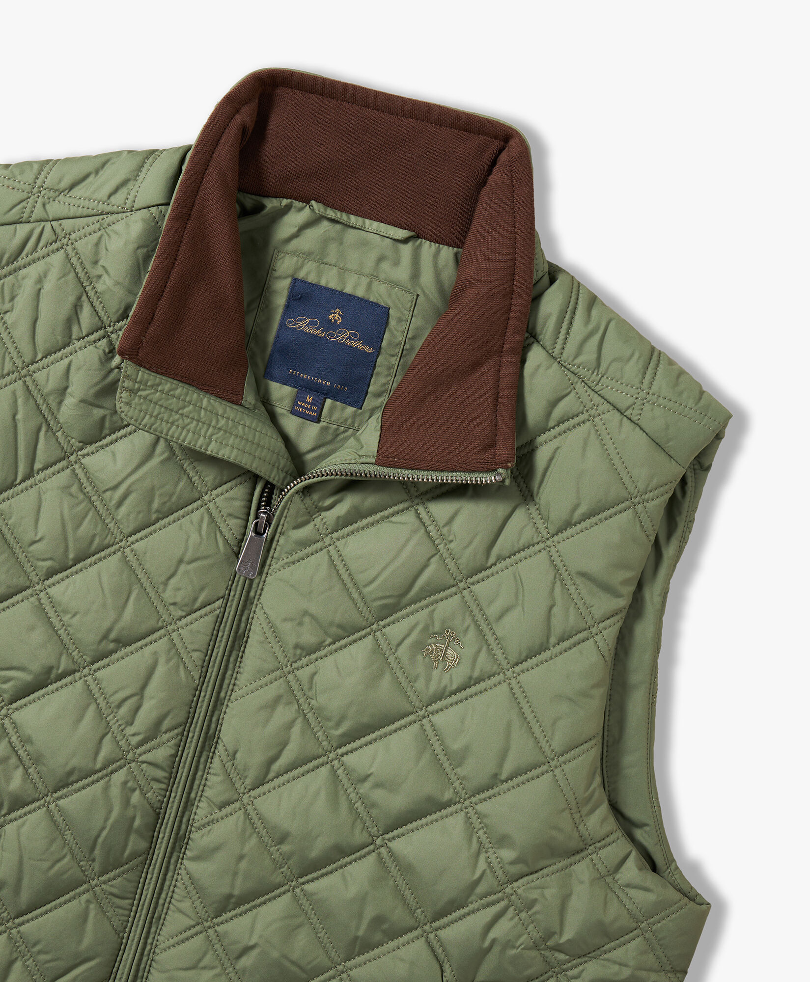 Green Vest in Green for Men Brooks Brothers UK