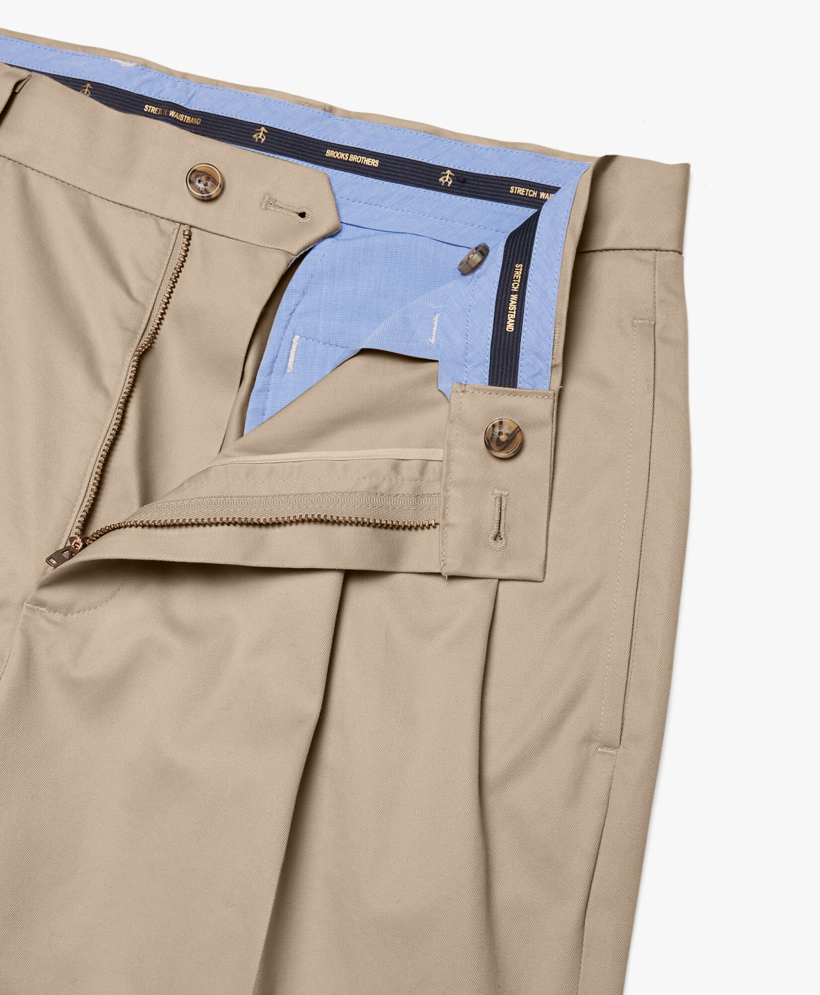 Brooks Brothers Stretch Short Pleat Front Beige/Khaki 1000044588US100100142