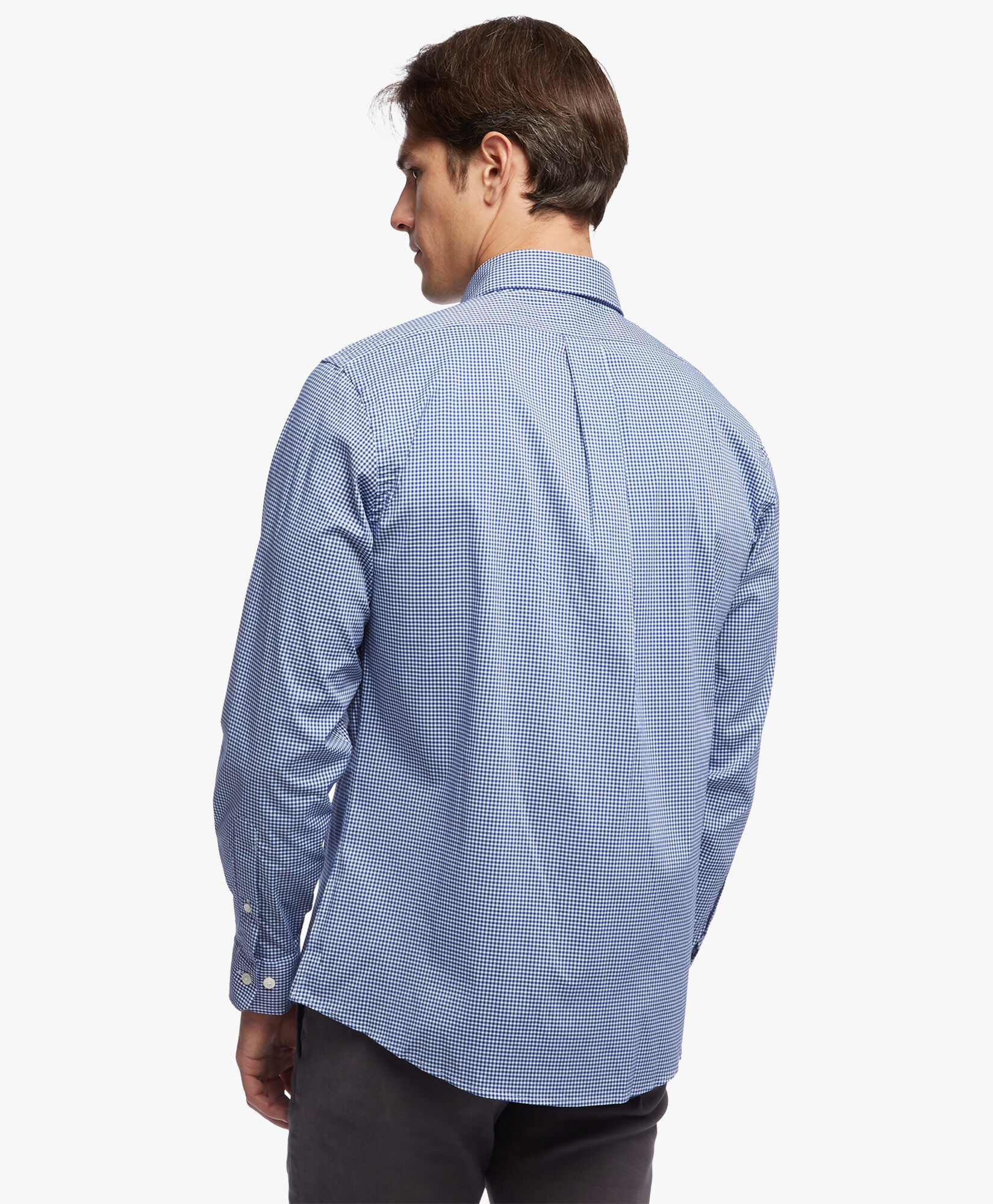 Regent Regular fit Sport Shirt BrooksStretch Performance Series in Cadet Blue Check for Men Brooks Brothers UK