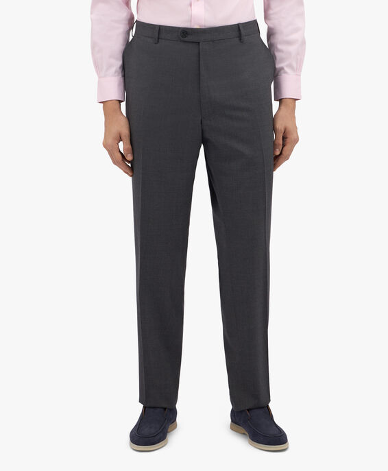 Brooks Brothers Pantalon gris en laine vierge stretch Gris moyen DTROU011WVBSP001MDGRP001