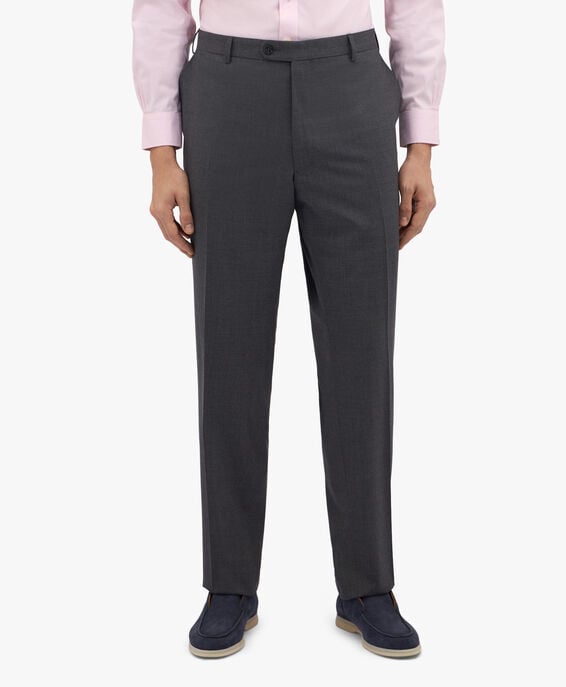 Brooks Brothers Pantalón gris de lana virgen elástica Gris medio DTROU011WVBSP001MDGRP001