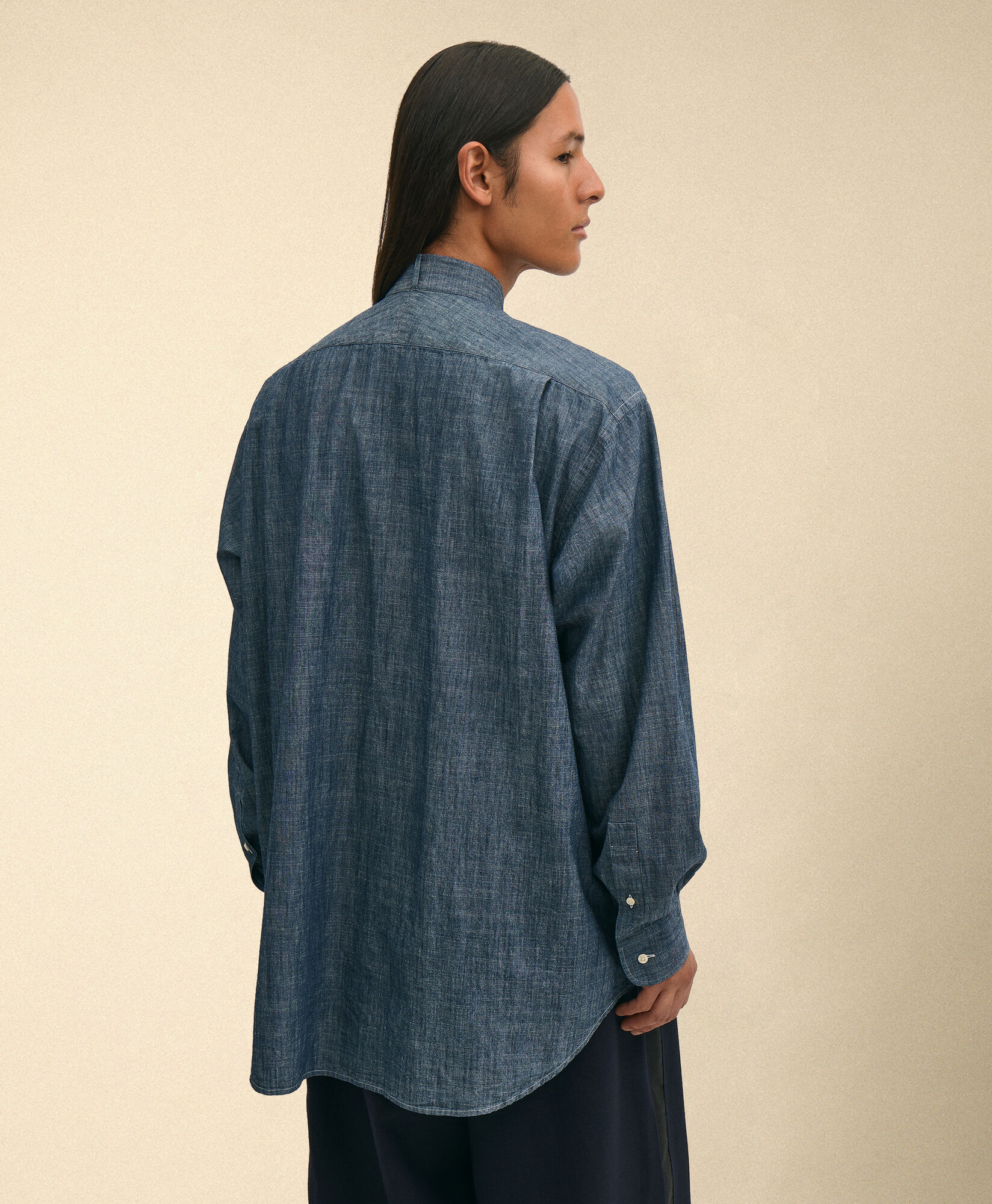 Brooks Brothers Brooks Brothers x Engineered Garments - Oversized Wing Collar Shirt Blue 1000107578US100228090