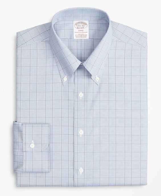 Brooks Brothers Camisa de vestir non-iron corte extra slim Soho, pinpoint, cuello button-down Cian claro 1000077999US100160062