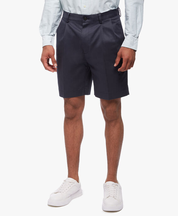 Brooks Brothers Shorts stretch con pince frontali Navy 1000044588US100100140