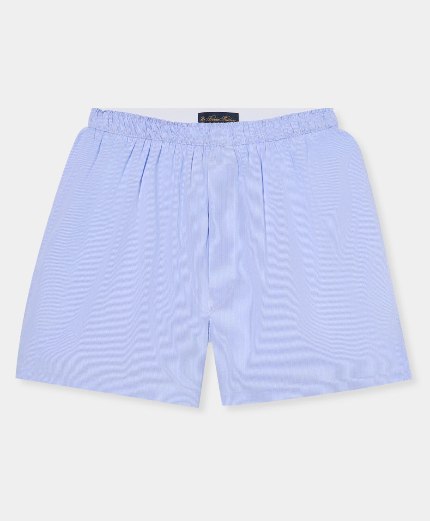 Brooks Brothers Micro Striped Cotton Boxer Shorts Sky UNDER015COPCO001SKYF0001