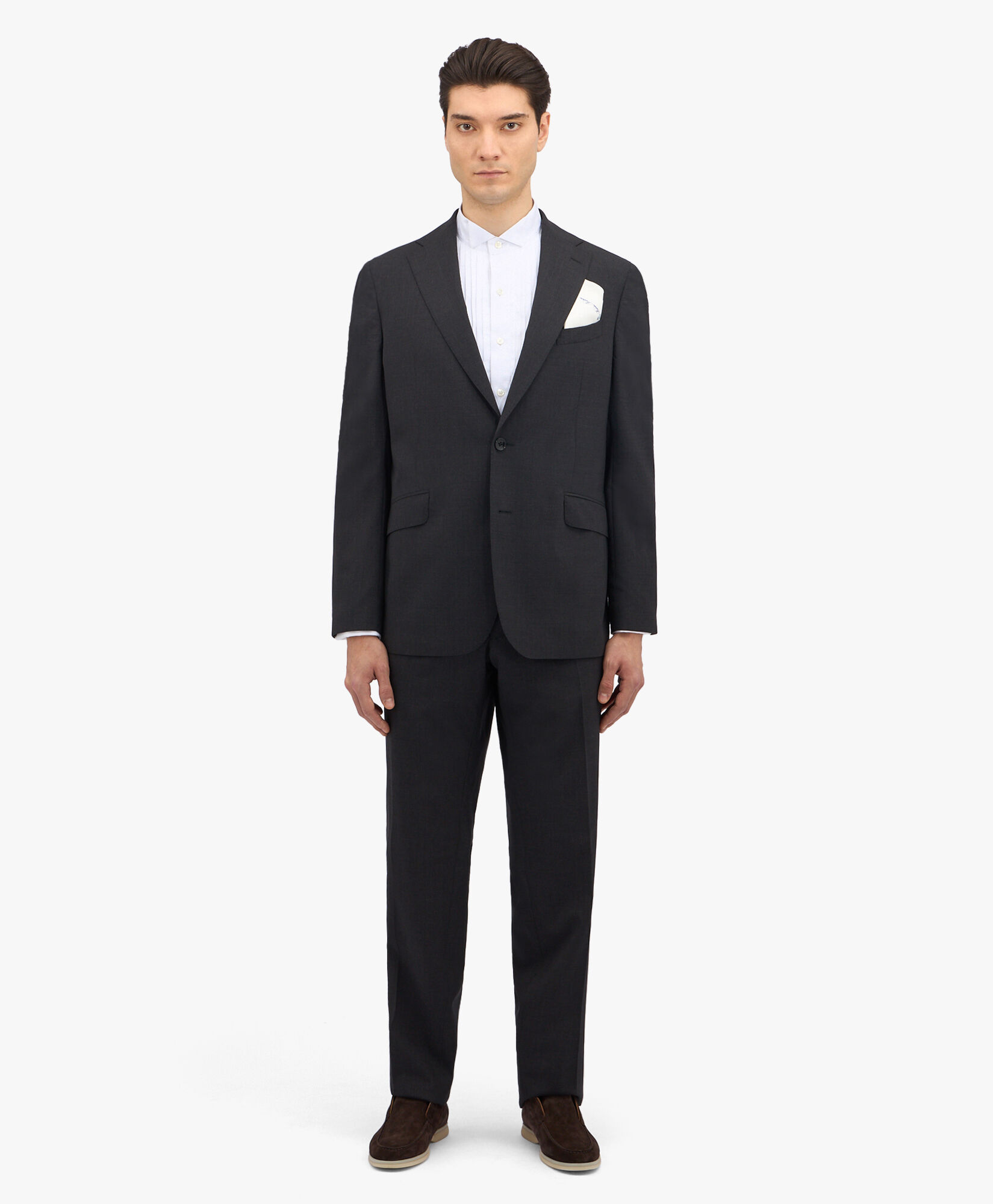 White Regular Fit Supima Cotton Formal Dress Shirt with Wing Collar in White for Men Brooks Brothers UK
