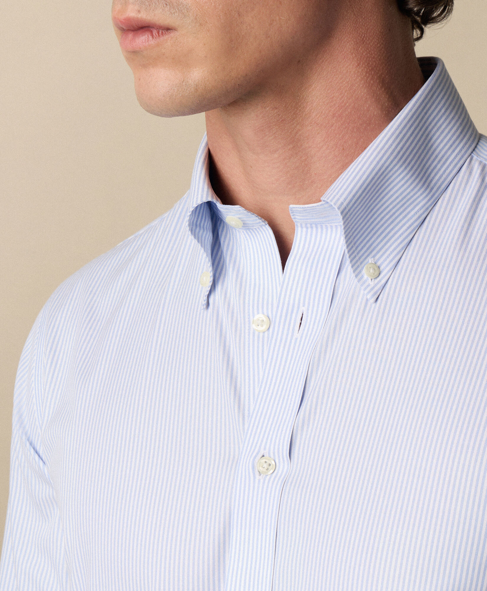 Brooks Brothers Camicia Oxford Pinpoint a Righe Non-Iron Slim Fit con Collo Button Down Ortensia 1000105647US100223965