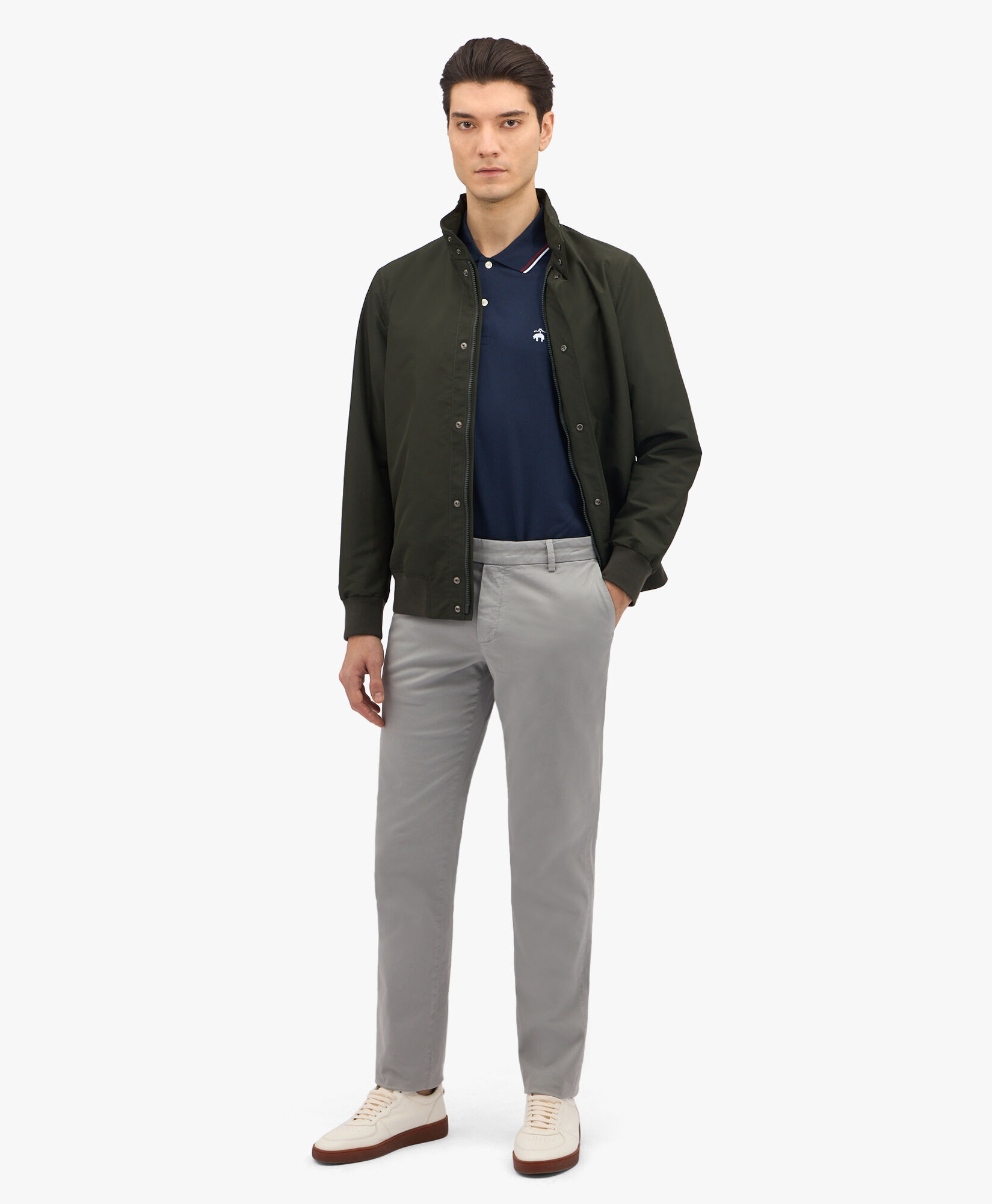 Brooks Brothers Golden Fleece Stretch Cotton Pique Tennis Polo Navy 1000090715US100207566