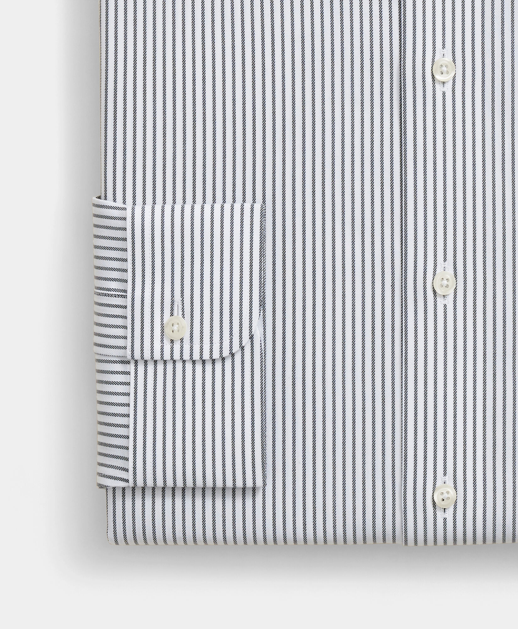 Brooks Brothers Slim Fit Non-Iron Striped Stretch Twill Shirt with Ainsley Collar Black 1000106426US100225638