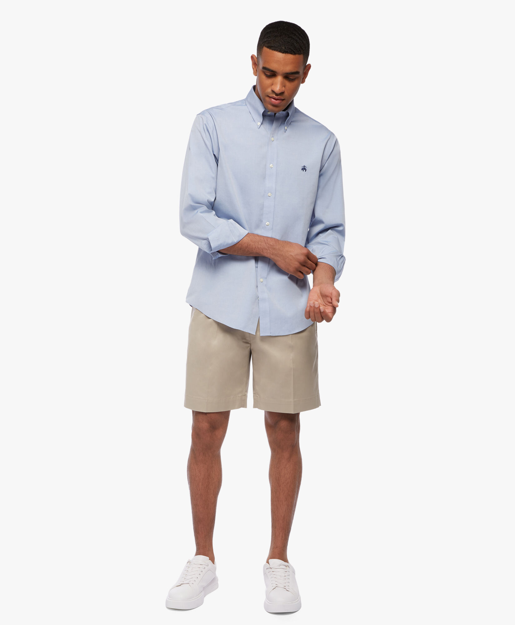 Brooks Brothers Stretch Short Pleat Front Beige/Khaki 1000044588US100100142