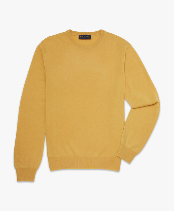 Brooks Brothers Cashmere Crew-Neck Sweater Yellow KNCRN001WSPWS001YELLP001