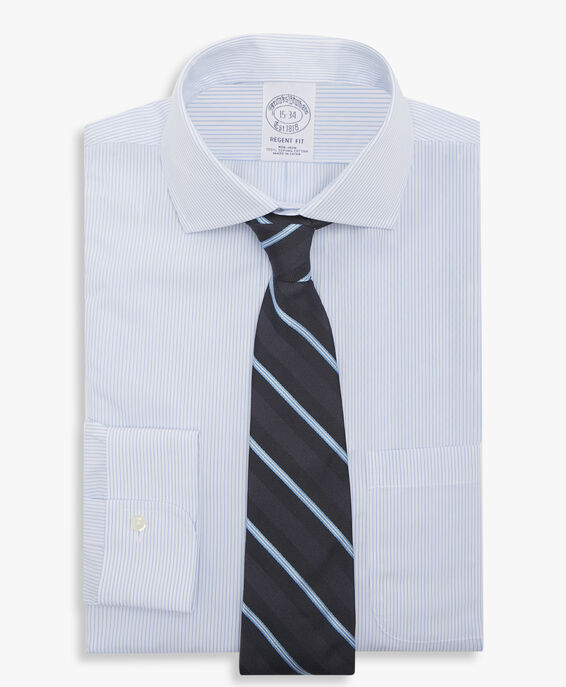 Brooks Brothers Regular Fit Blue Non-Iron Spread Collar Dress Shirt Blue 1000097057US100204282