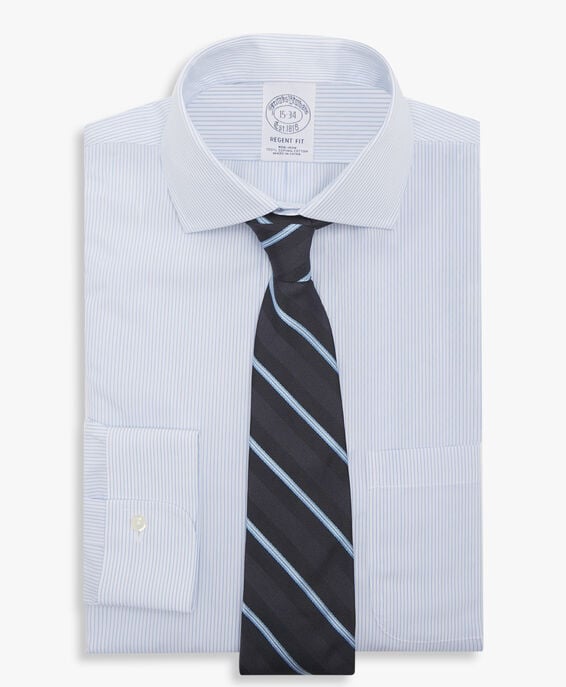 Brooks Brothers Camisa de vestir non-iron con cuello abierto y corte Regent Azul 1000097057US100204282