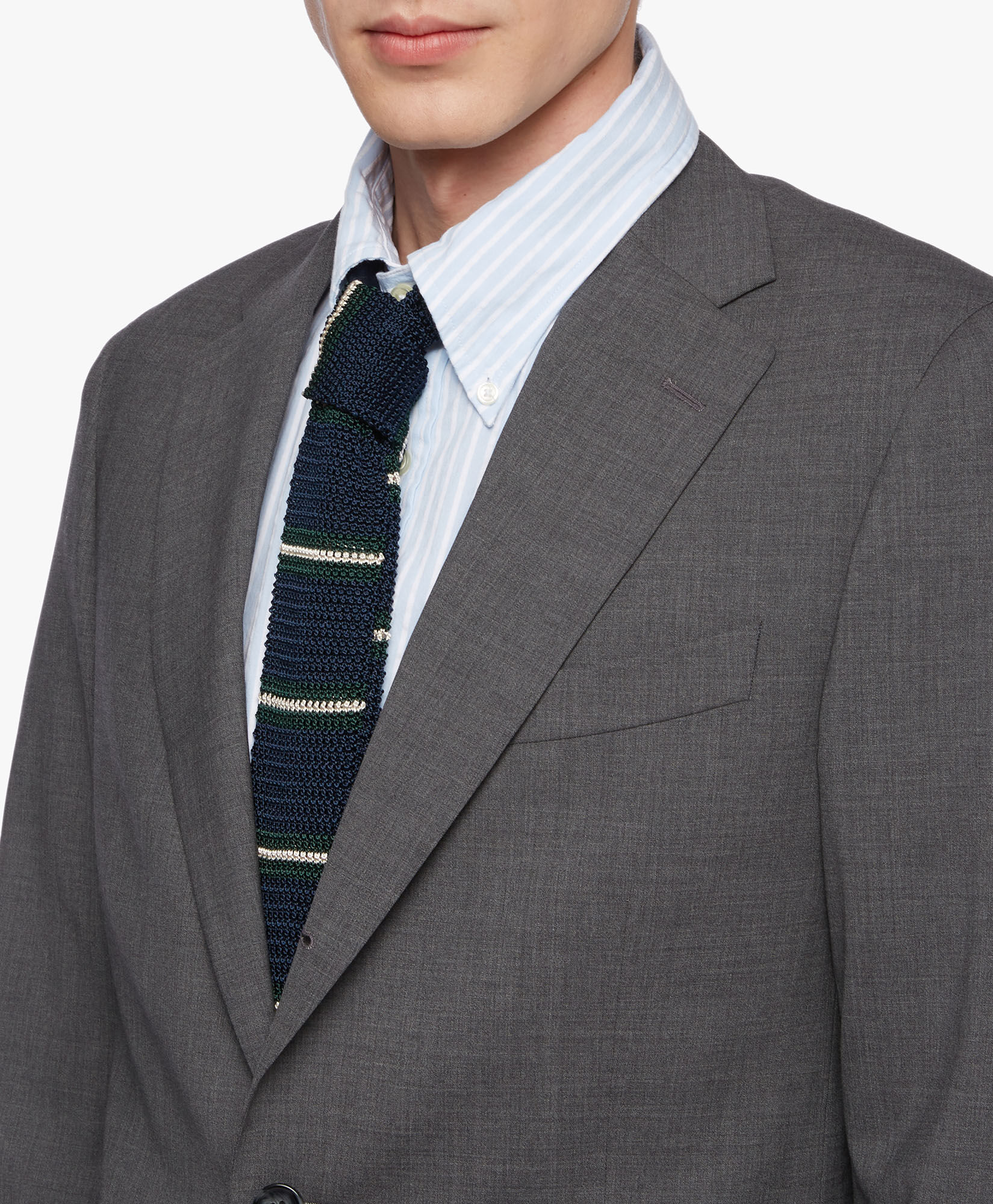 Brooks Brothers Wool-Blend Suit Medium grey STRTP001WVBSP001MDGRP001