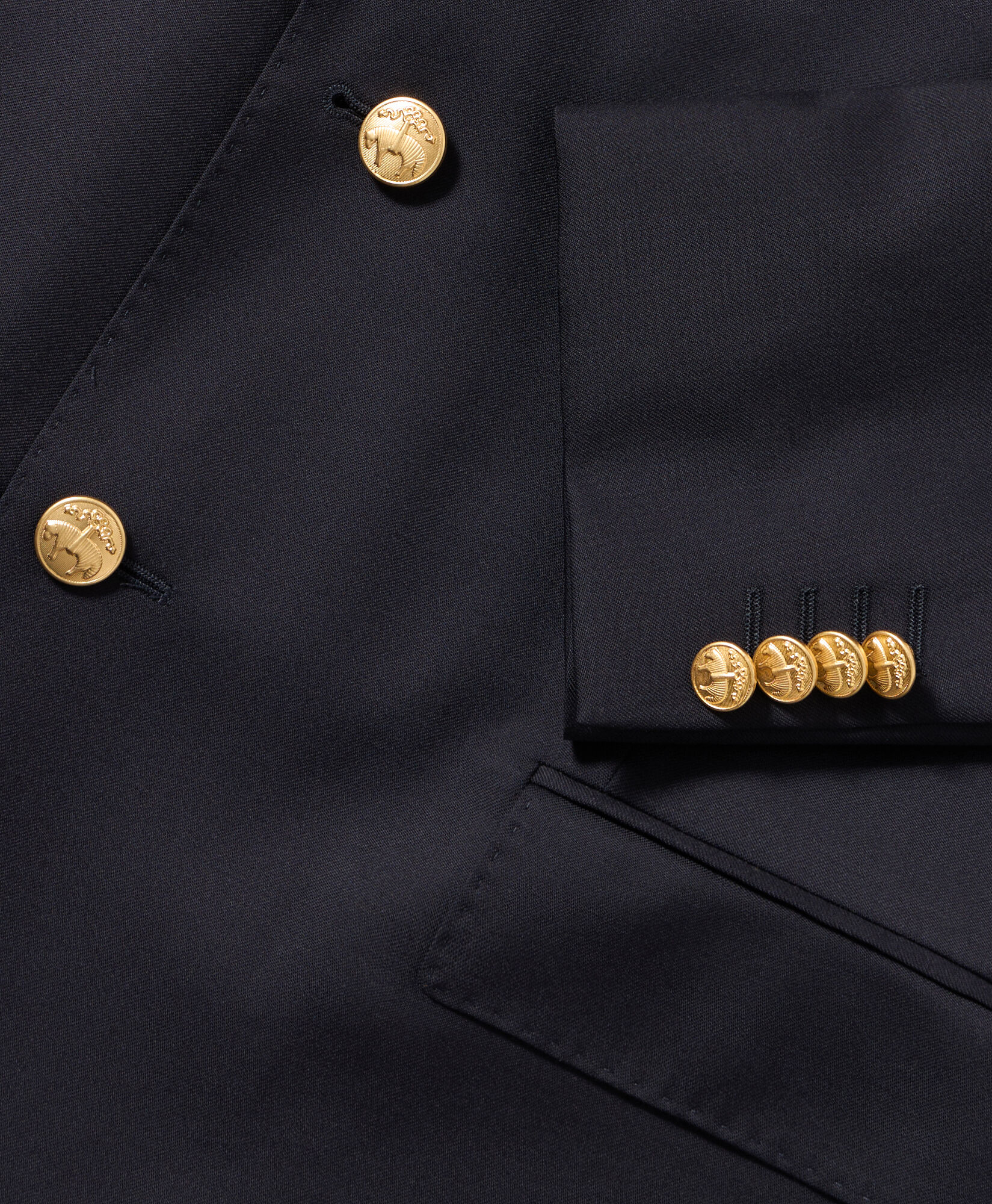 Gold Buttons Virgin Wool Blazer in Navy for Men Brooks Brothers EU