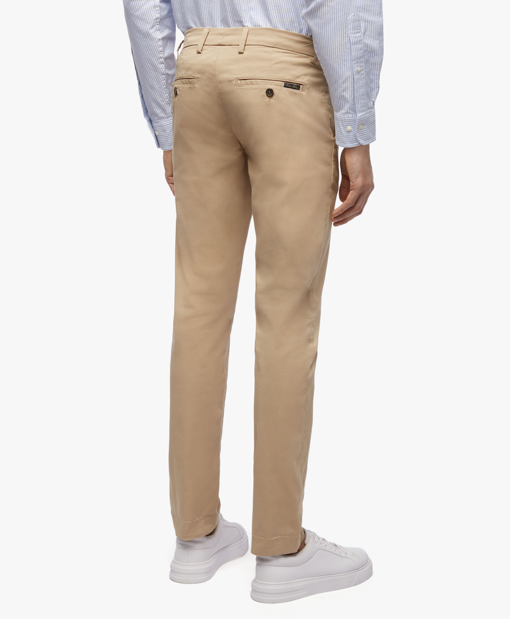 Stretch Cotton Chinos in Khaki Brooks Brothers EU