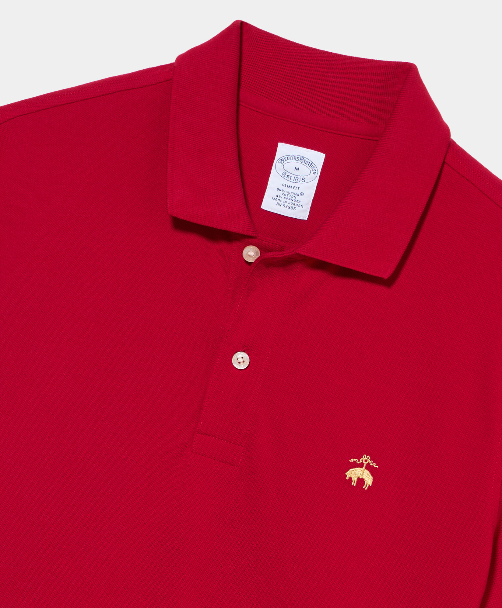 Brooks Brothers Golden Fleece Supima Cotton Polo Red 1000085167US100174366