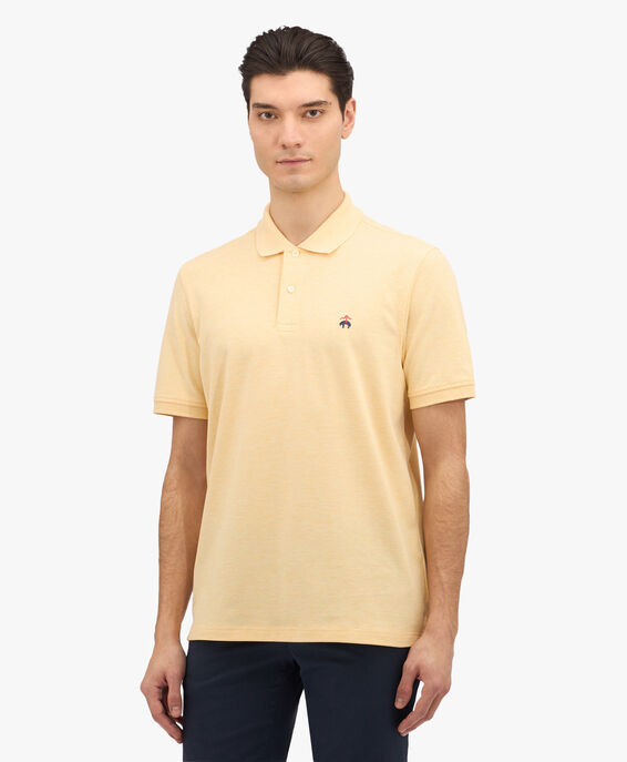 Brooks Brothers Yellow Heather Supima Cotton Stretch Pique Polo Yellow 1000091580US100190331