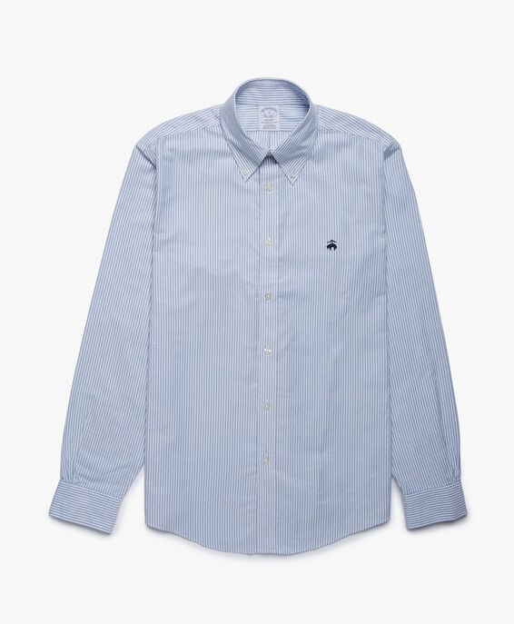 Brooks Brothers Camisa de sport corte regular Regent non-iron de Oxford elástico con cuello button down Rayas azules 1000070759US100147283
