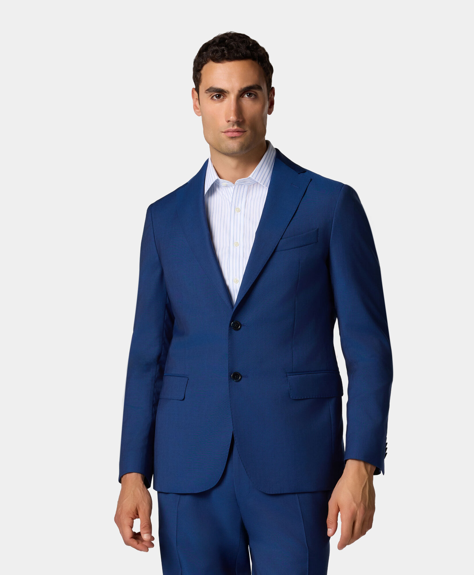 Brooks Brothers Blazer en Laine Vierge Bleu royal JKREG068WVPWV003RBLUP001
