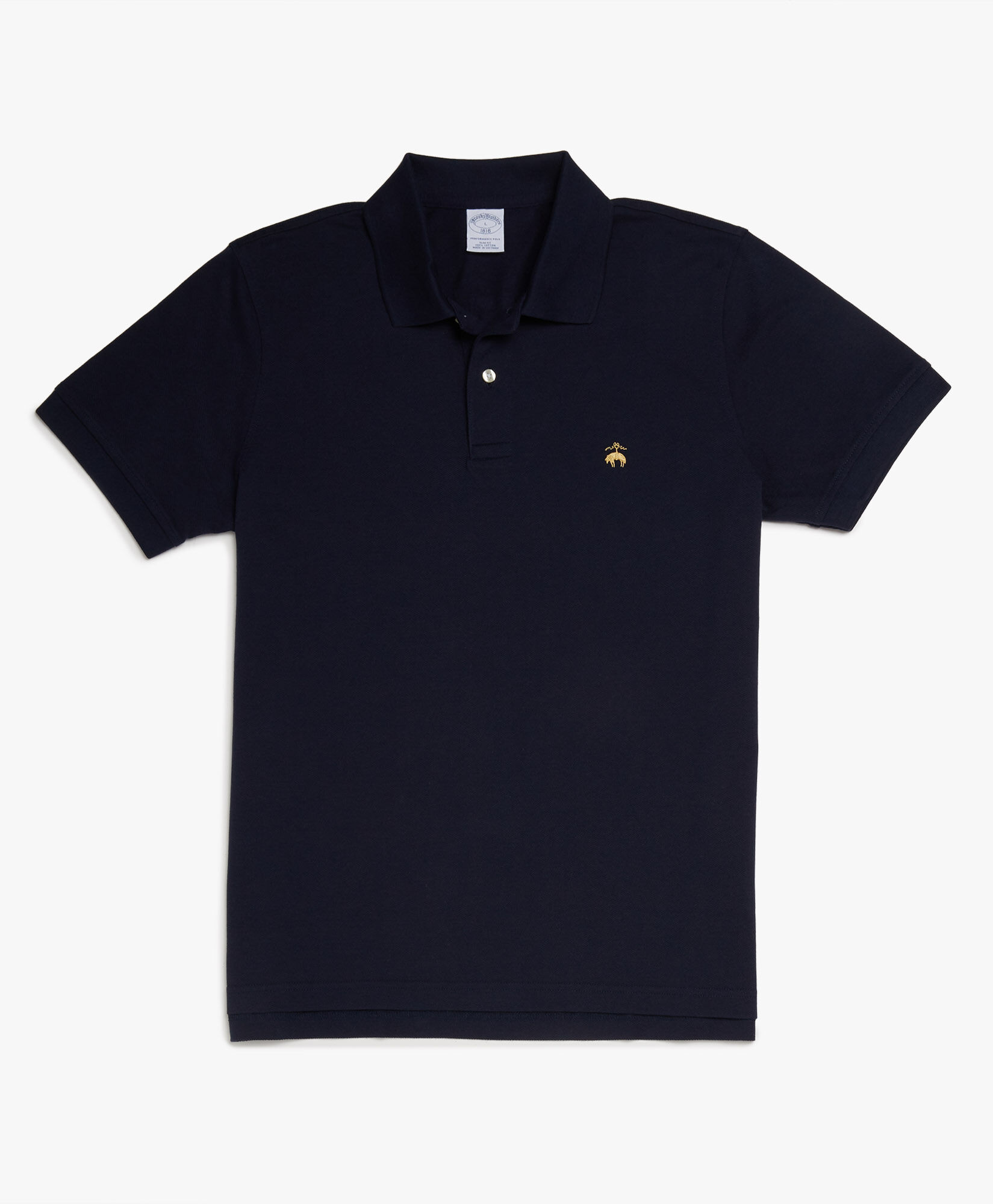Slim fit Short Sleeves Pique Polo Shirt in Navy for Men Brooks Brothers EU