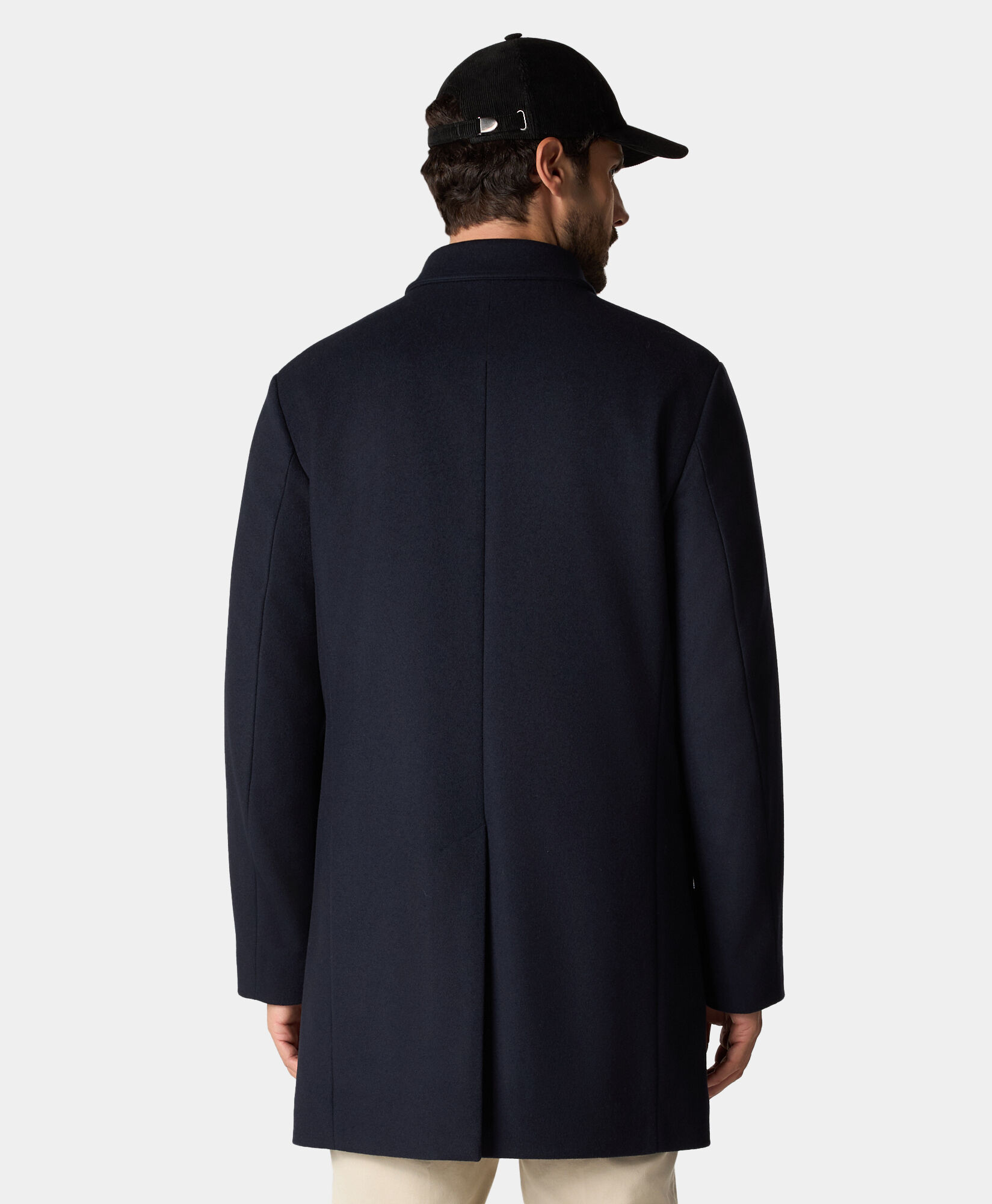 Brooks Brothers Wool Overcoat Navy COCOA006WOBPA002NAVYP001