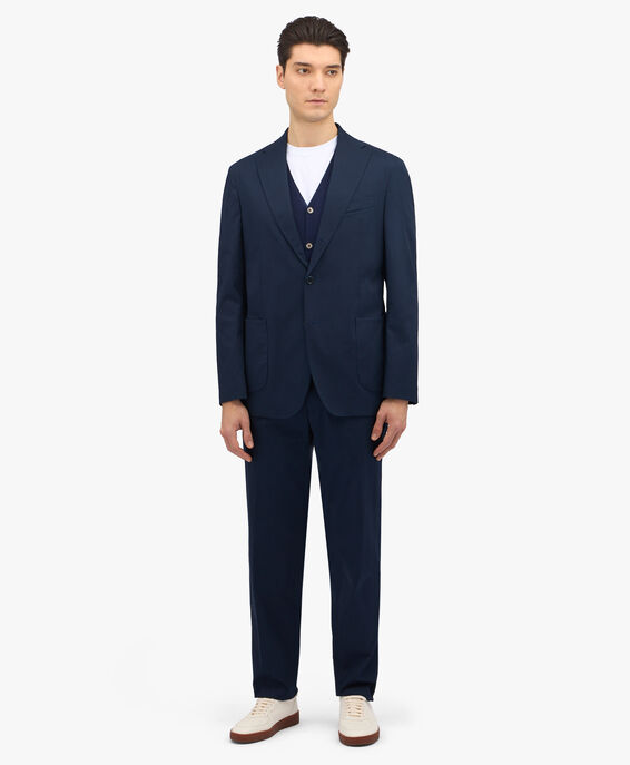 Brooks Brothers Navy Stretch Cotton Suit Navy STREG007COBSP003NAVYP001