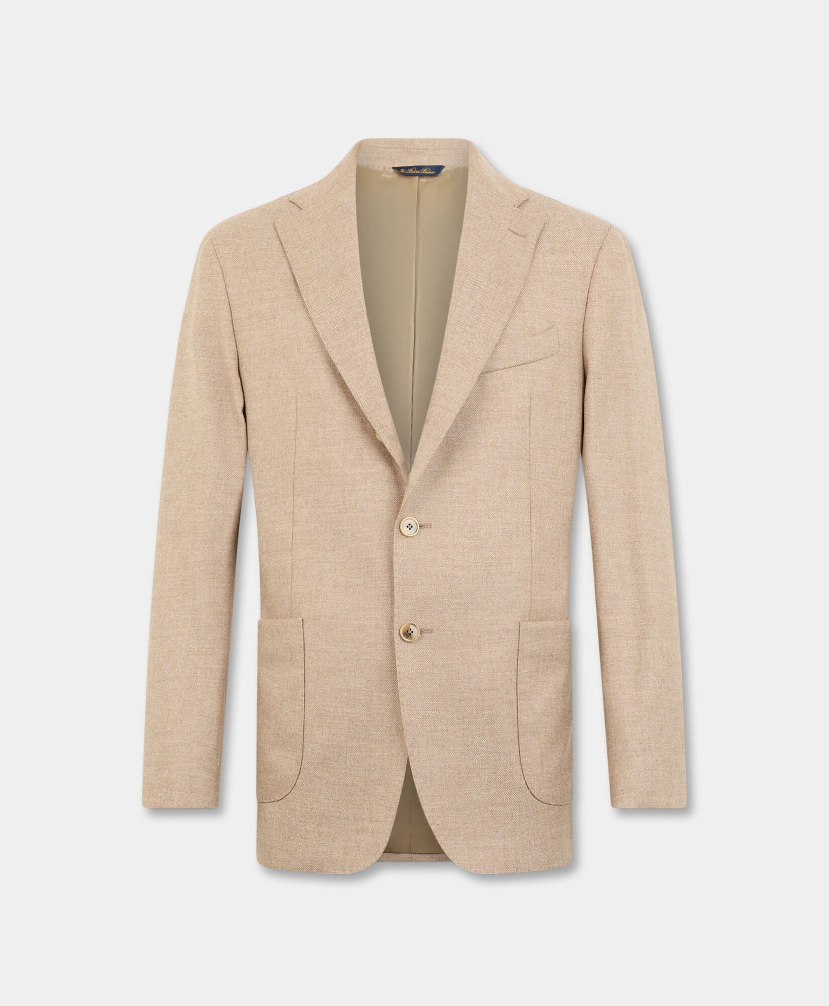 Brooks Brothers Plain Twill Wool-Cashmere Blazer Beige JKREG089WOBWS005BEIGP001