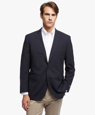 Milano Slim-fit Suit Jacket, Twill, 2-Buttons in Black | Brooks ...