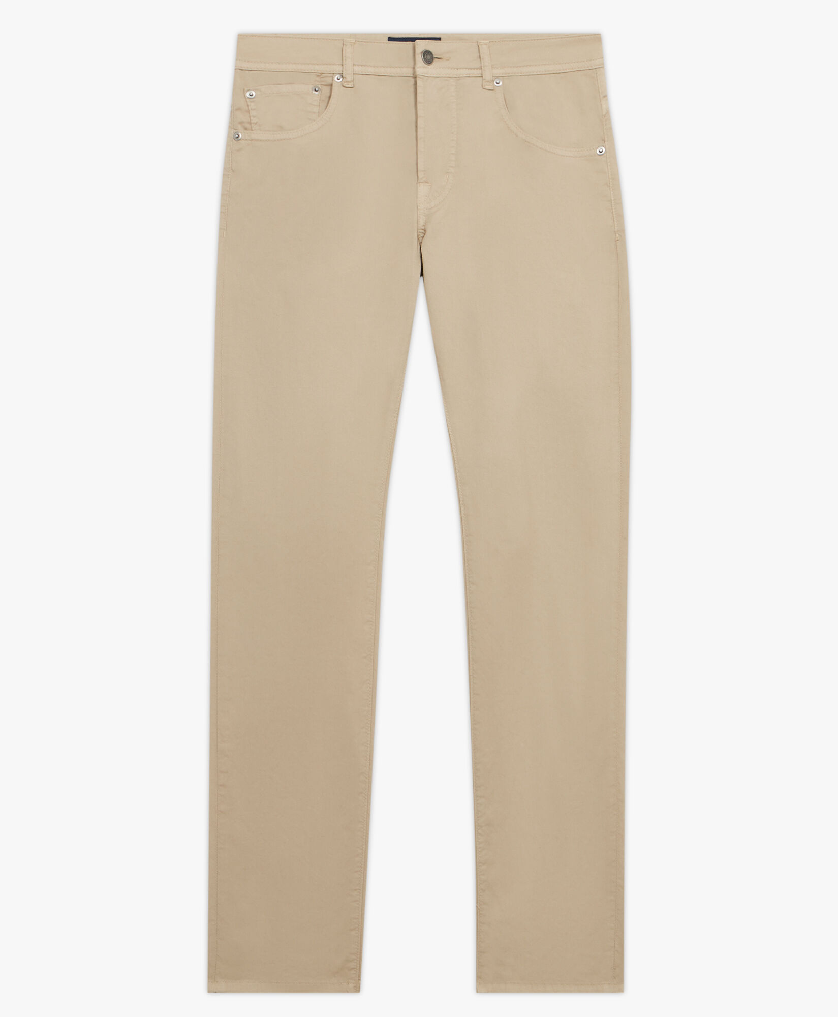 Beige Stretch Cotton Five Pocket Pants in Beige for Men Brooks Brothers UK