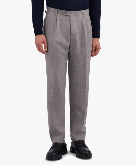 Brooks Brothers Pantalón de mezcla de lana elástica y lana virgen gris claro Gris claro DTROU003WOBWV001LTGRP001