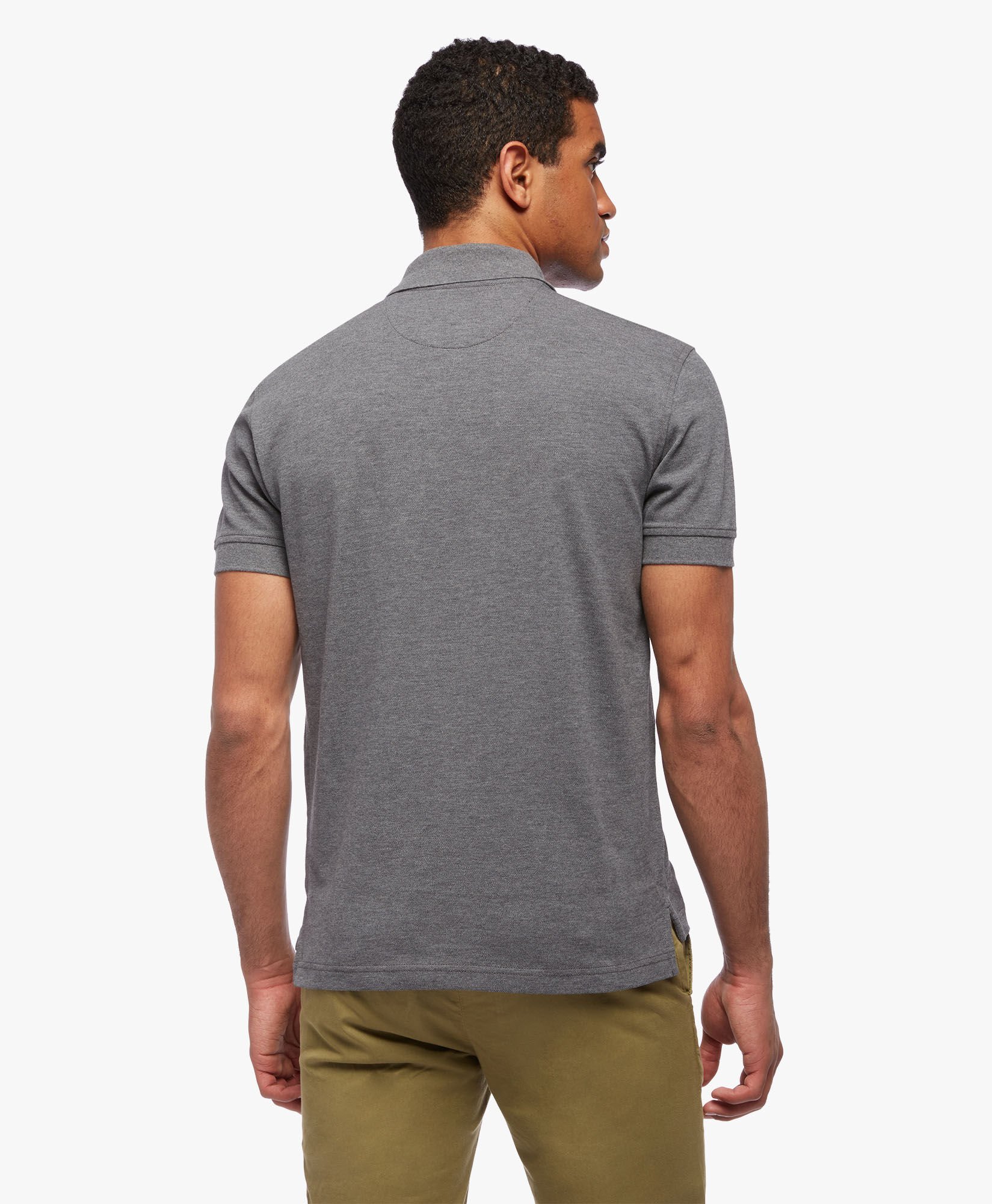 Charcoal Slim Fit Golden Fleece Stretch Supima Polo Shirt in Charcoal for Men Brooks Brothers EU