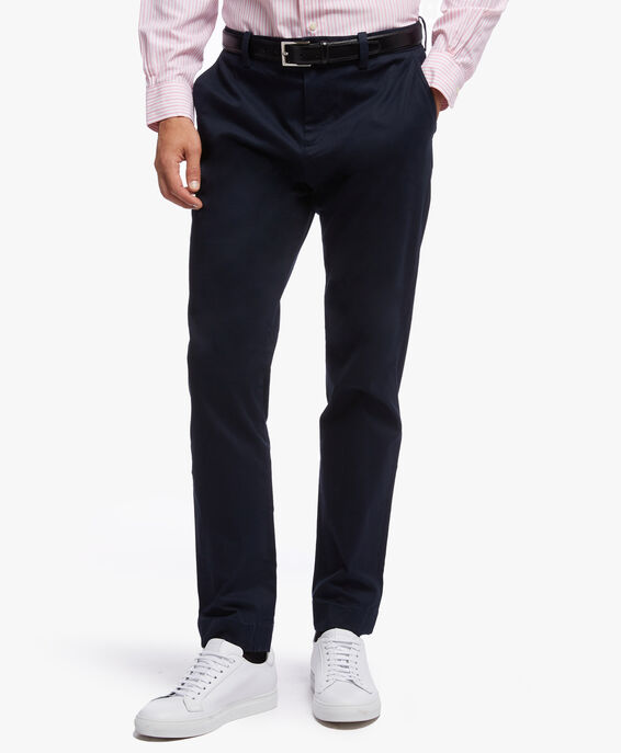 Brooks Brothers Pantalone chino Soho extra-slim fit in twill lavato Blu Navy 1000090095US100186690