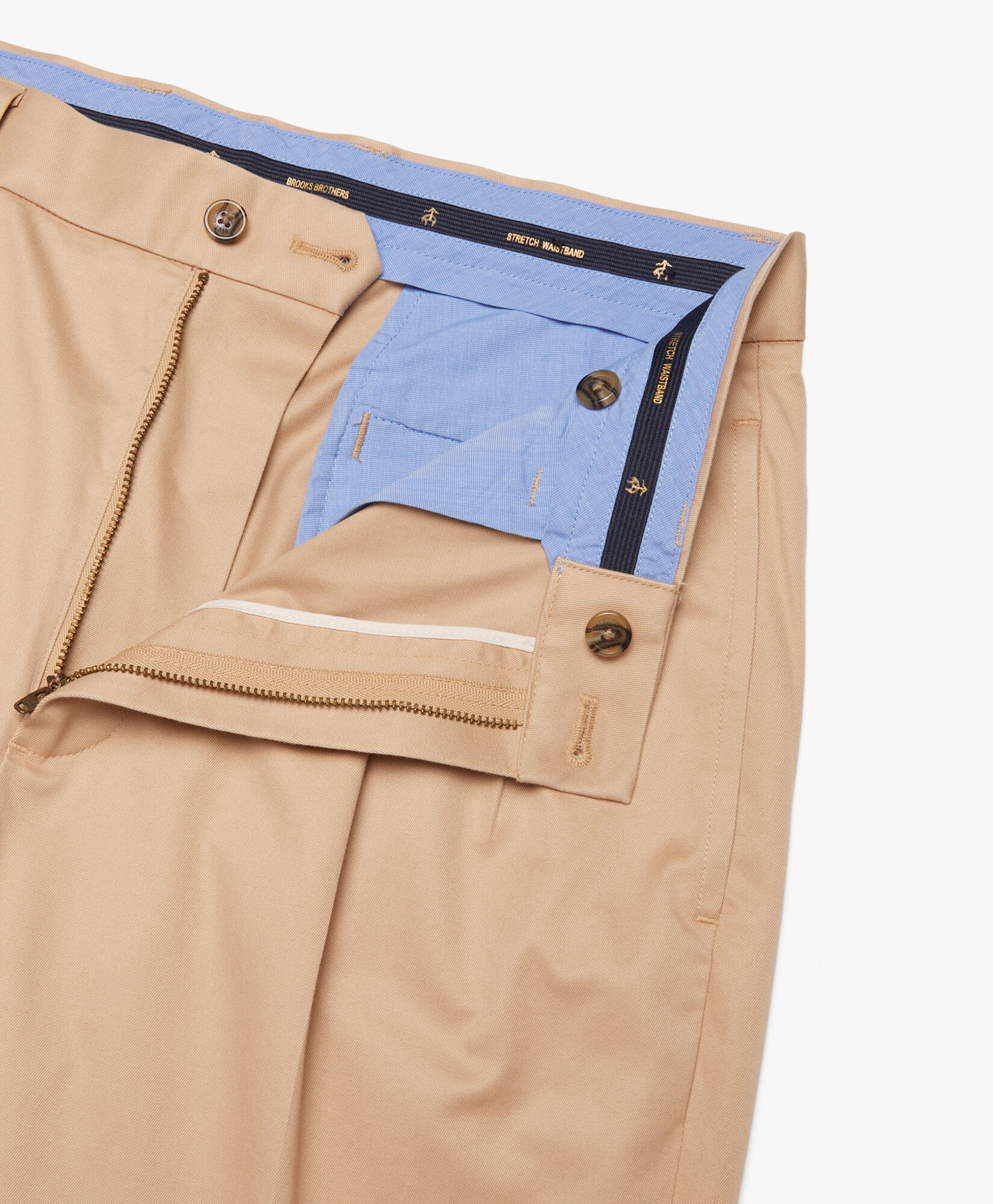 Brooks Brothers Stretch Short Pleat Front Dark Beige 1000044588US100100137