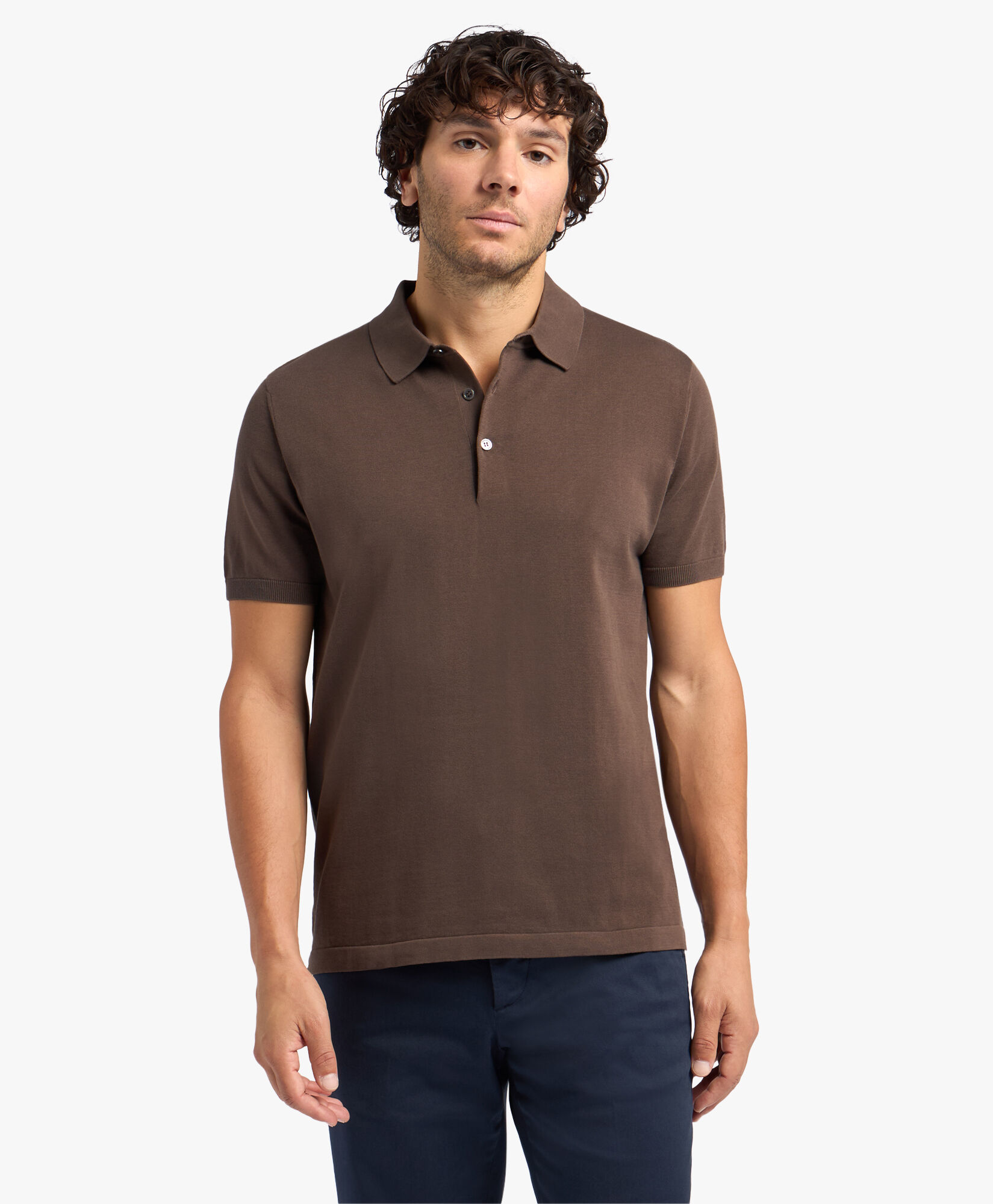 Polo marron homme online