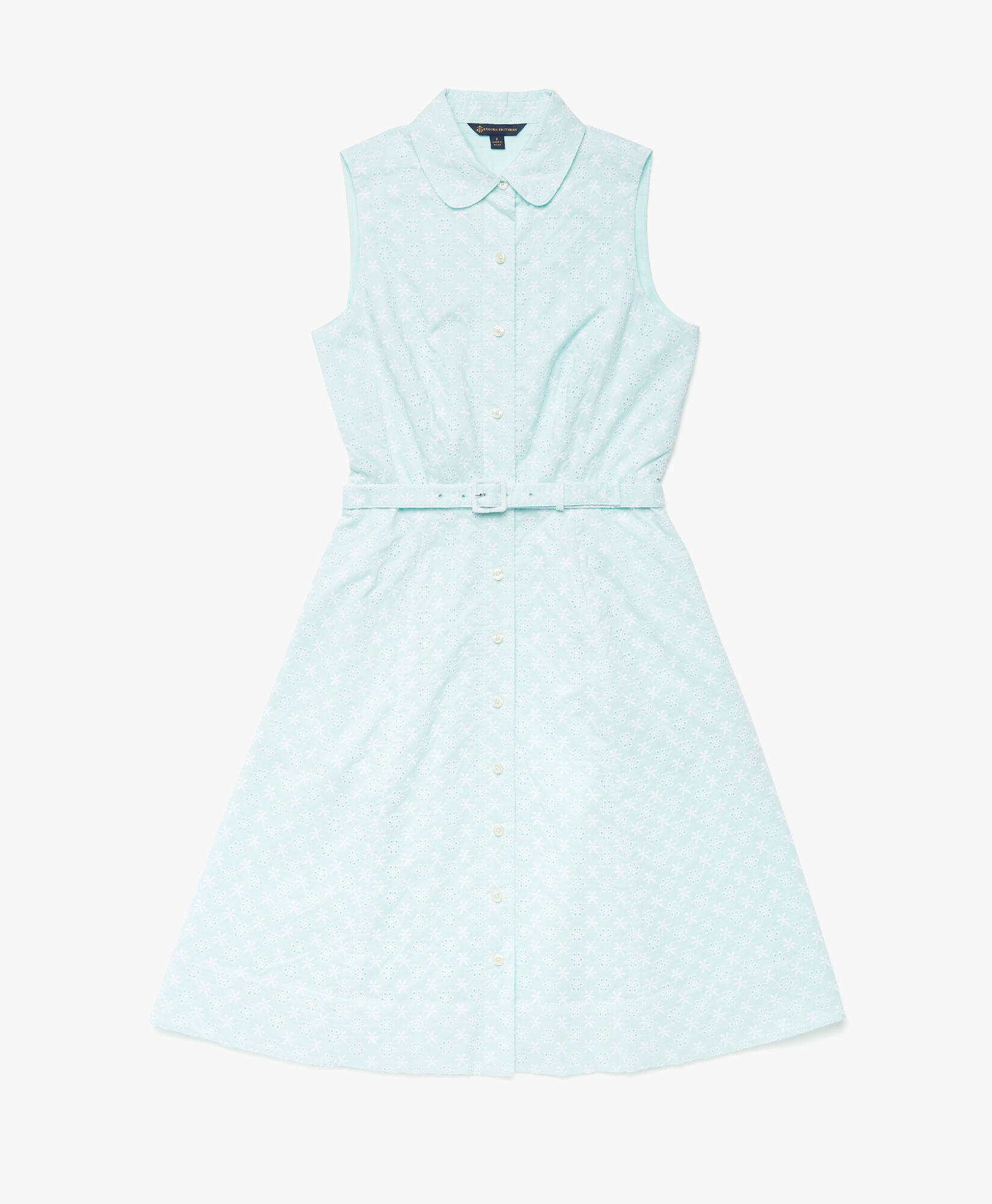 Brooks Brothers Classic Cotton Shirt Dress Turquoise/Aqua 1000094513US100197678