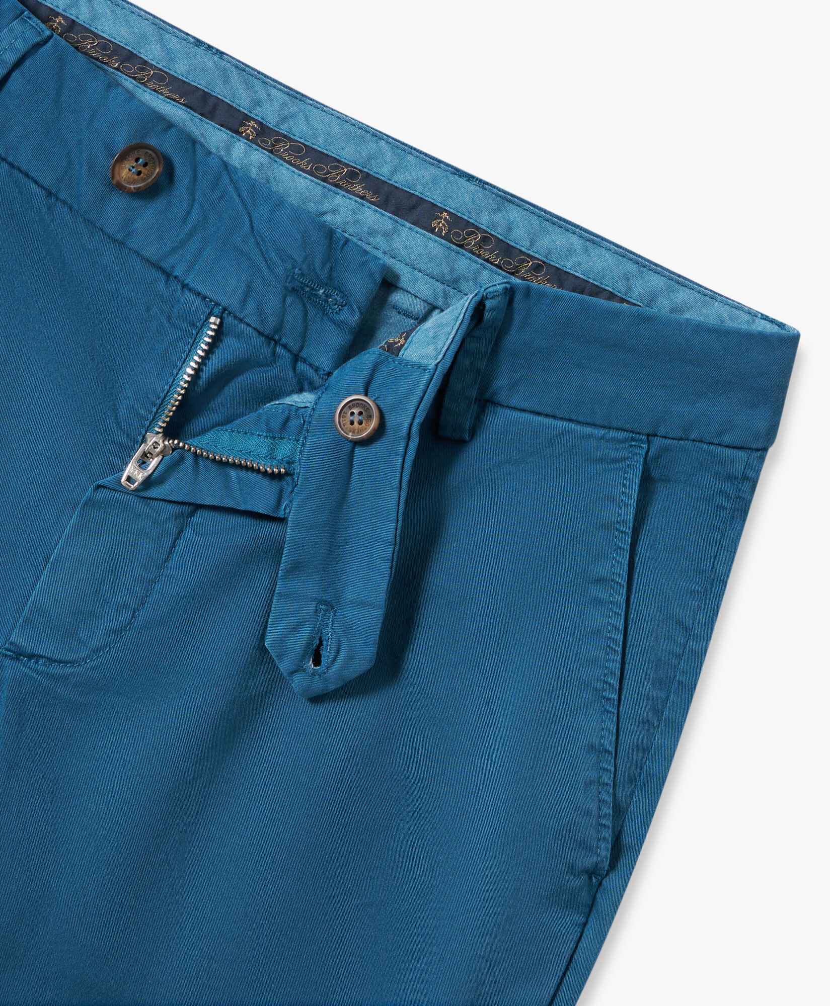 Brooks Brothers Teal Stretch Cotton Chinos Teal CPCHI026COBSP002TEALP001