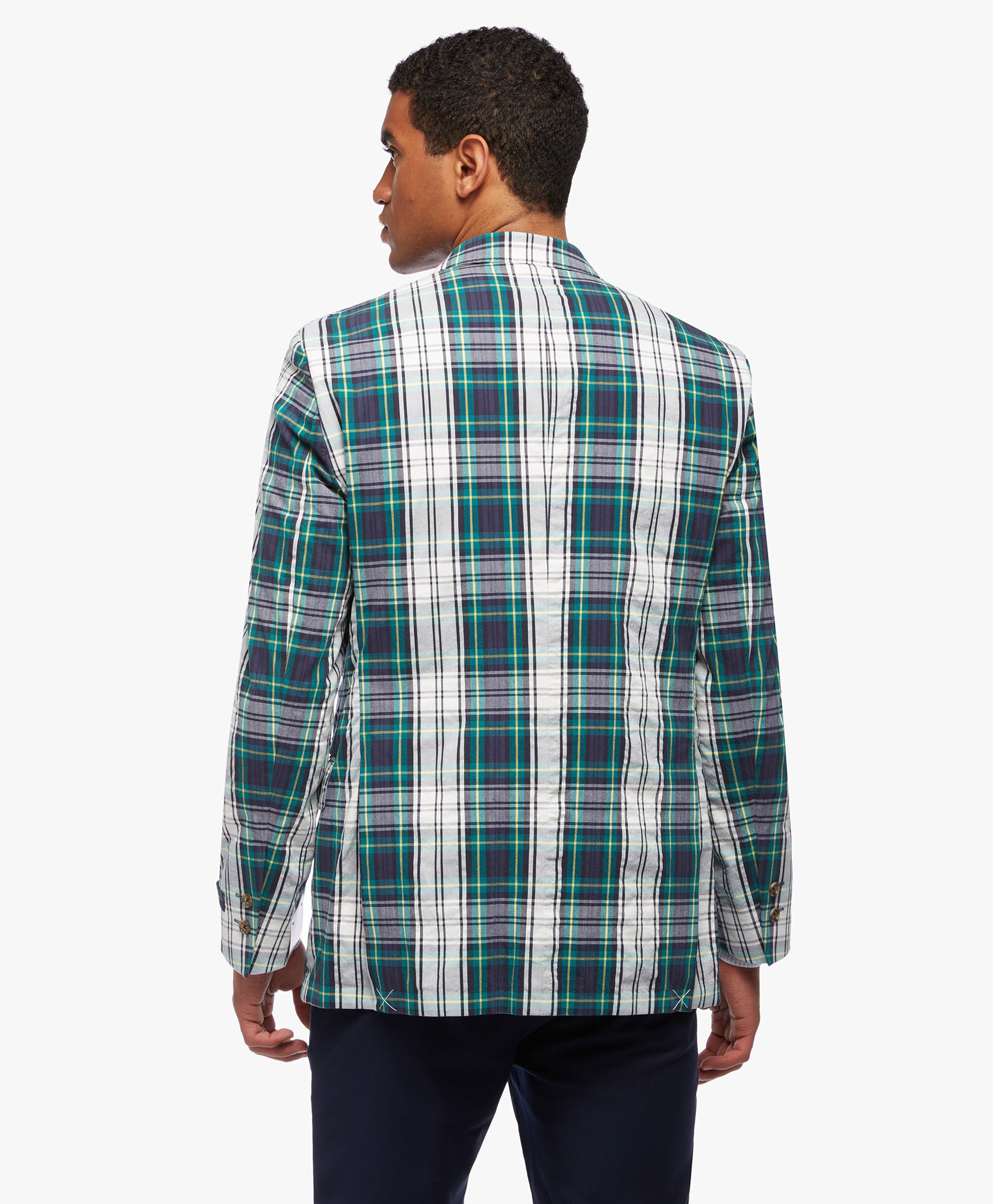 Regent Classic Fit Madras Sport Coat in Open Green for Men Brooks Brothers EU