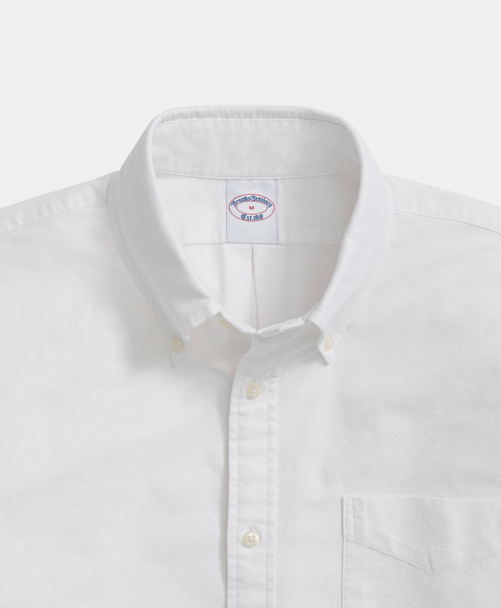 Brooks Brothers Koszula z tkaniny Oxford w wersji Regular Fit z kołnierzykiem Button Down Biały 1000098503US100207821