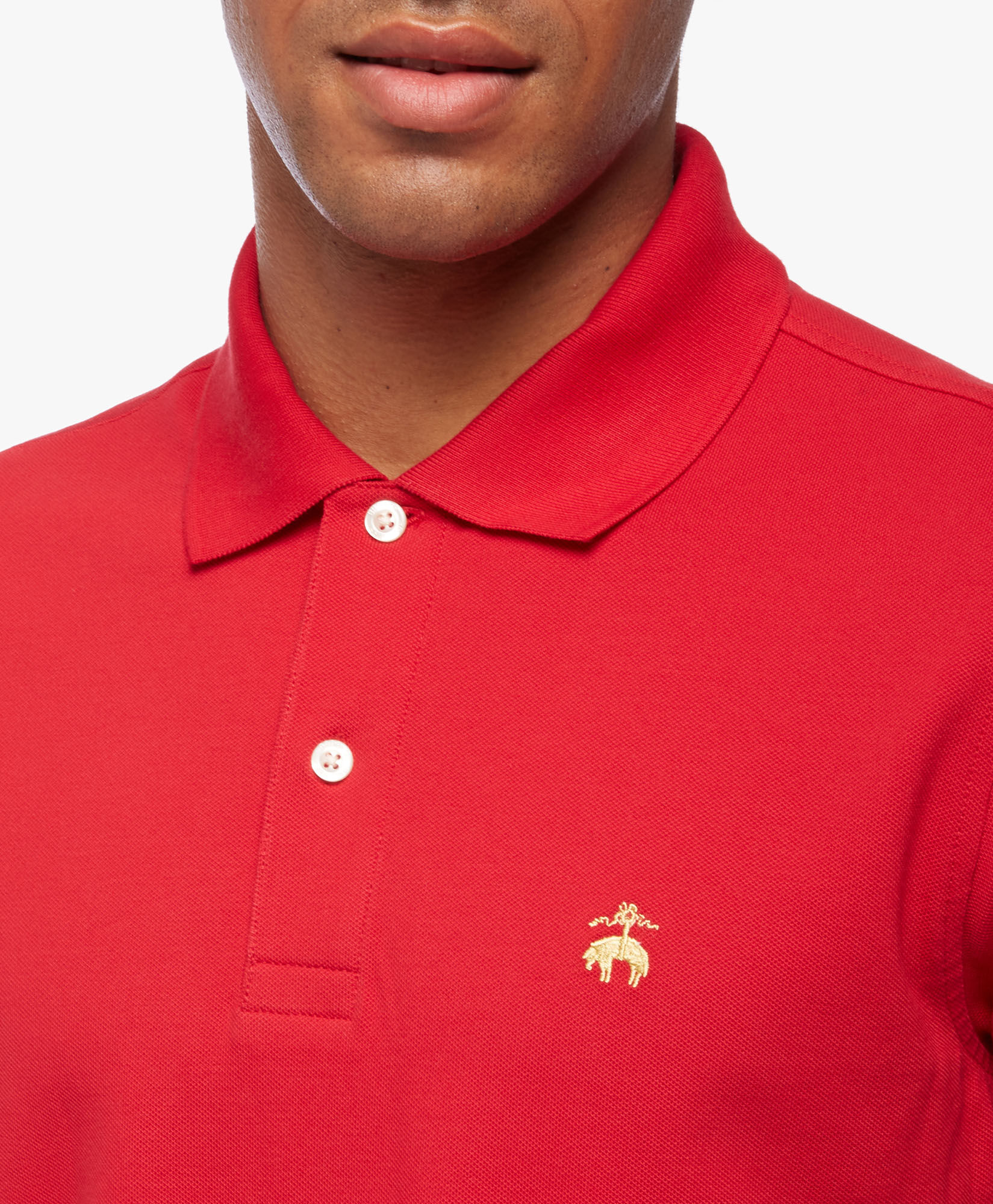 Red Slim Fit Golden Fleece Stretch Supima Polo Shirt in Red for Men Brooks Brothers EU