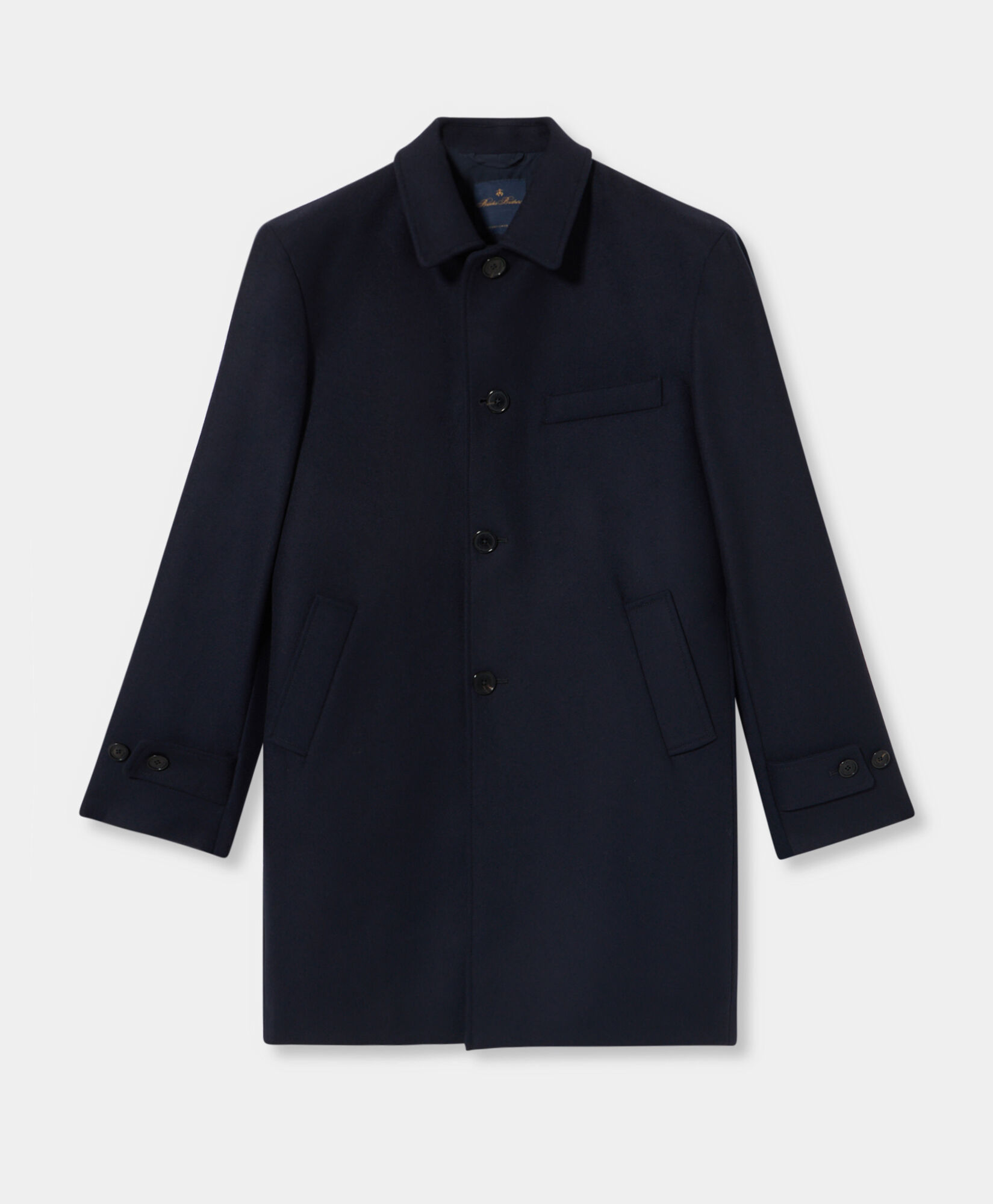 Wool Overcoat in Navy for Men Brooks Brothers UK