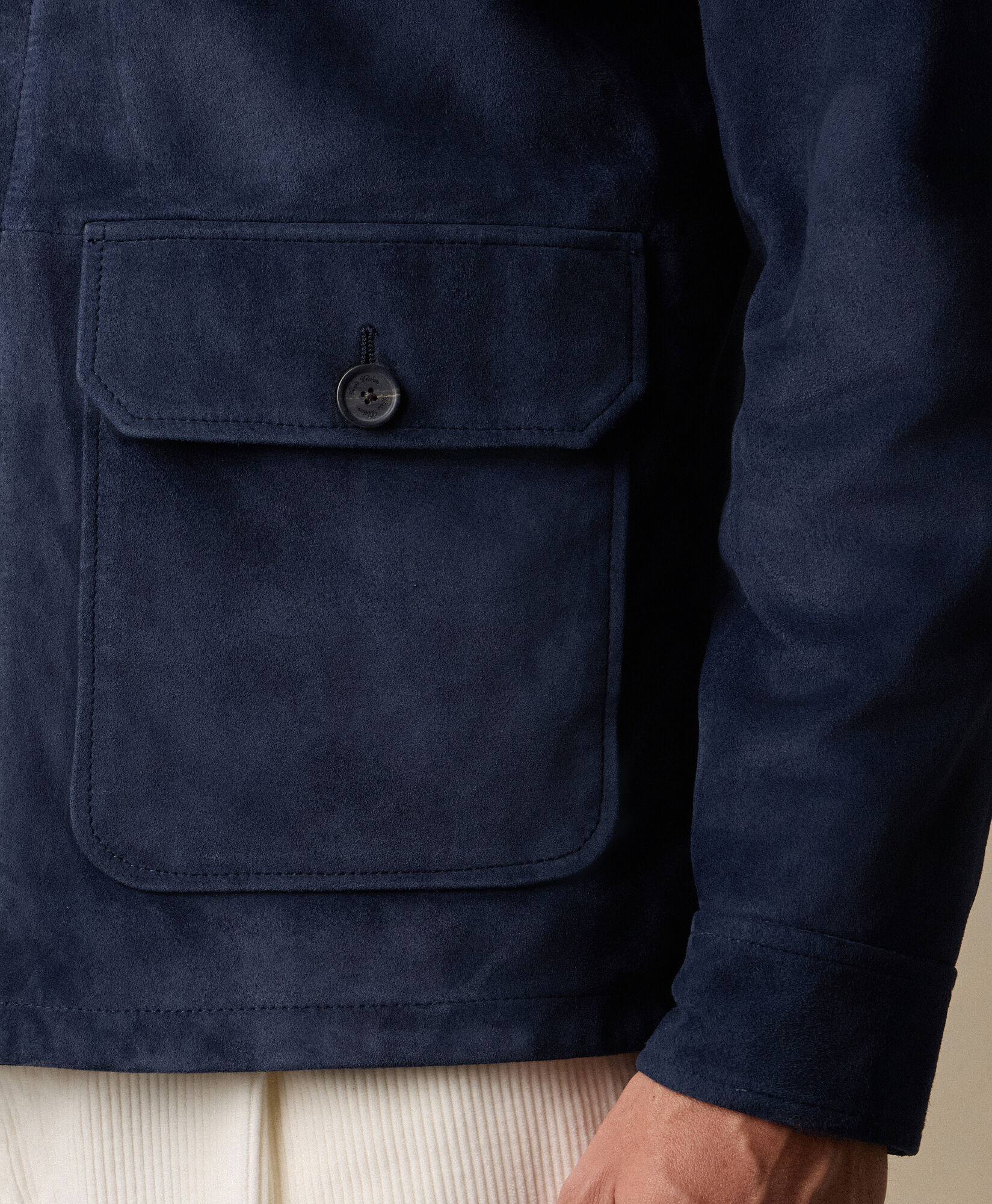 Brooks Brothers Surchemise en Daim Bleu COJKT019LTPLT004BLUEP001