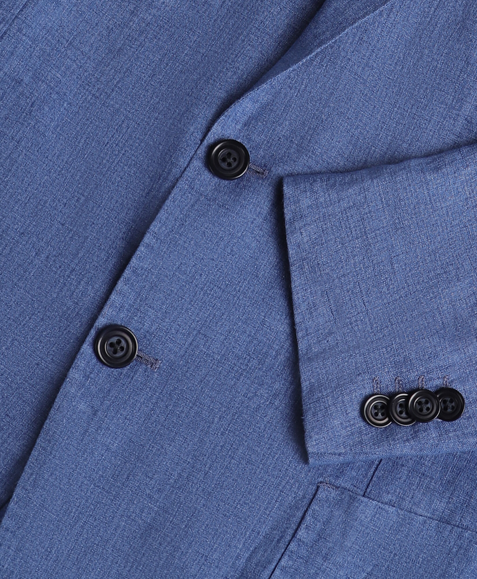 Brooks Brothers Linen Single-Breasted Blazer Denim Blue JKREG070LIPLI001DENIP001