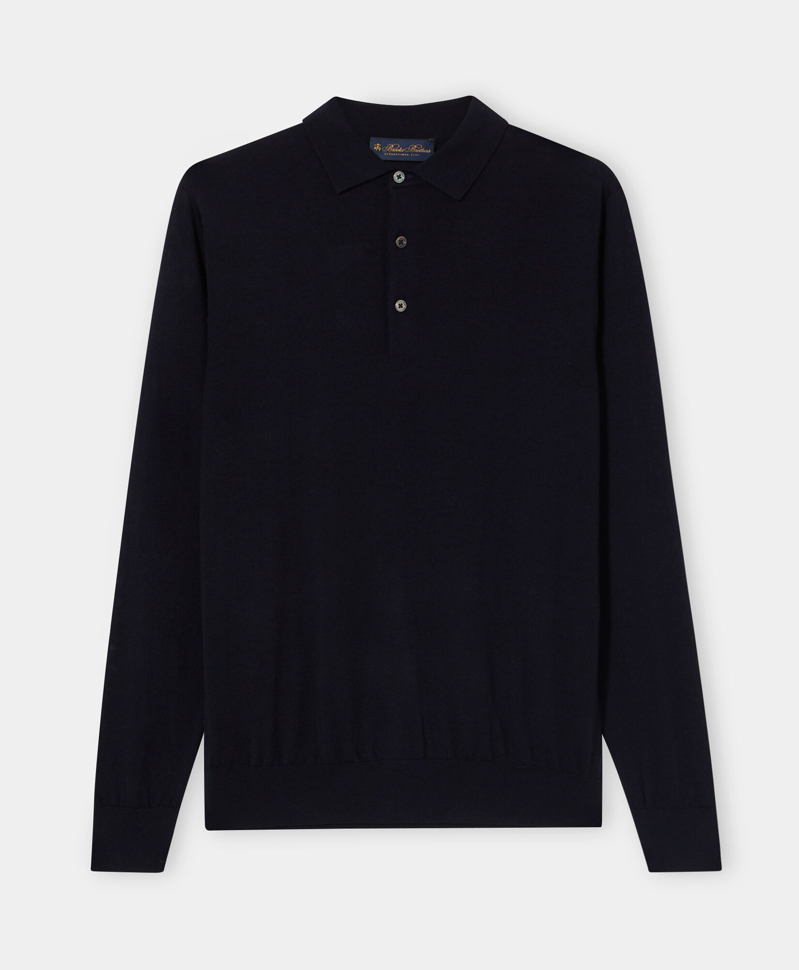 Brooks Brothers Merino Wool Polo Sweater Navy KNPOL010WOPWO006NAVYP001