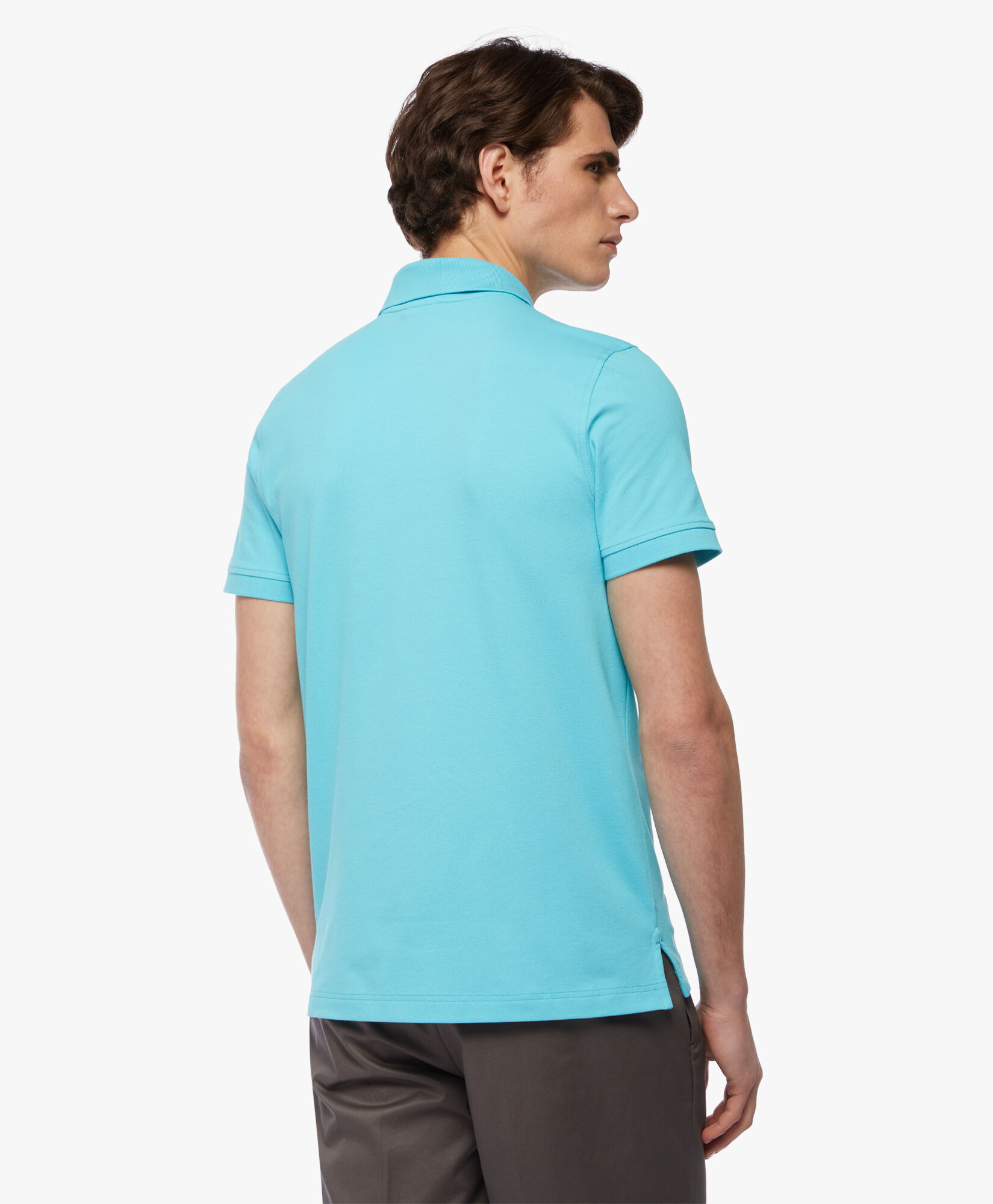 Golden Fleece Slim Fit Stretch Supima Polo Shirt in Turquoise Aqua for Men Brooks Brothers EU