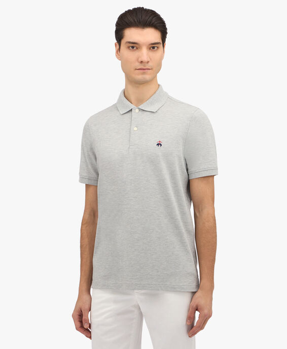 Brooks Brothers Grey Heather Slim Fit Stretch Cotton Pique Polo Grey 1000090710US100188430